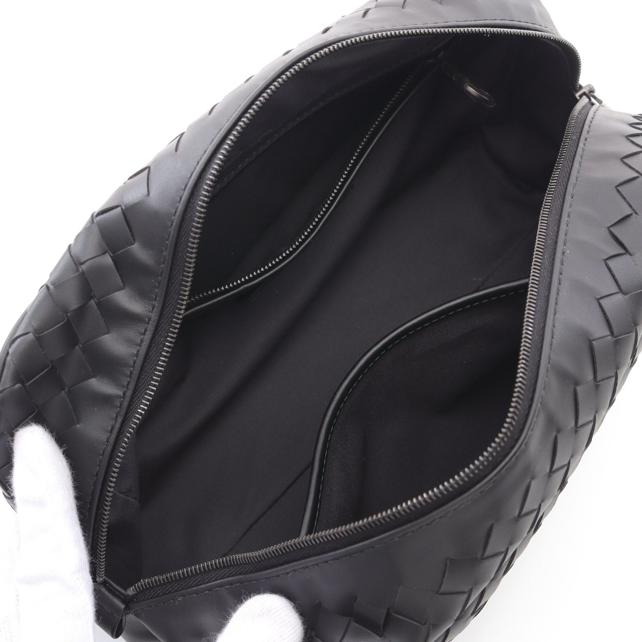 Bottega Veneta Bottega Veneta Intrecciato Second Bag Leather Black Size ONE SIZE - 3 Thumbnail