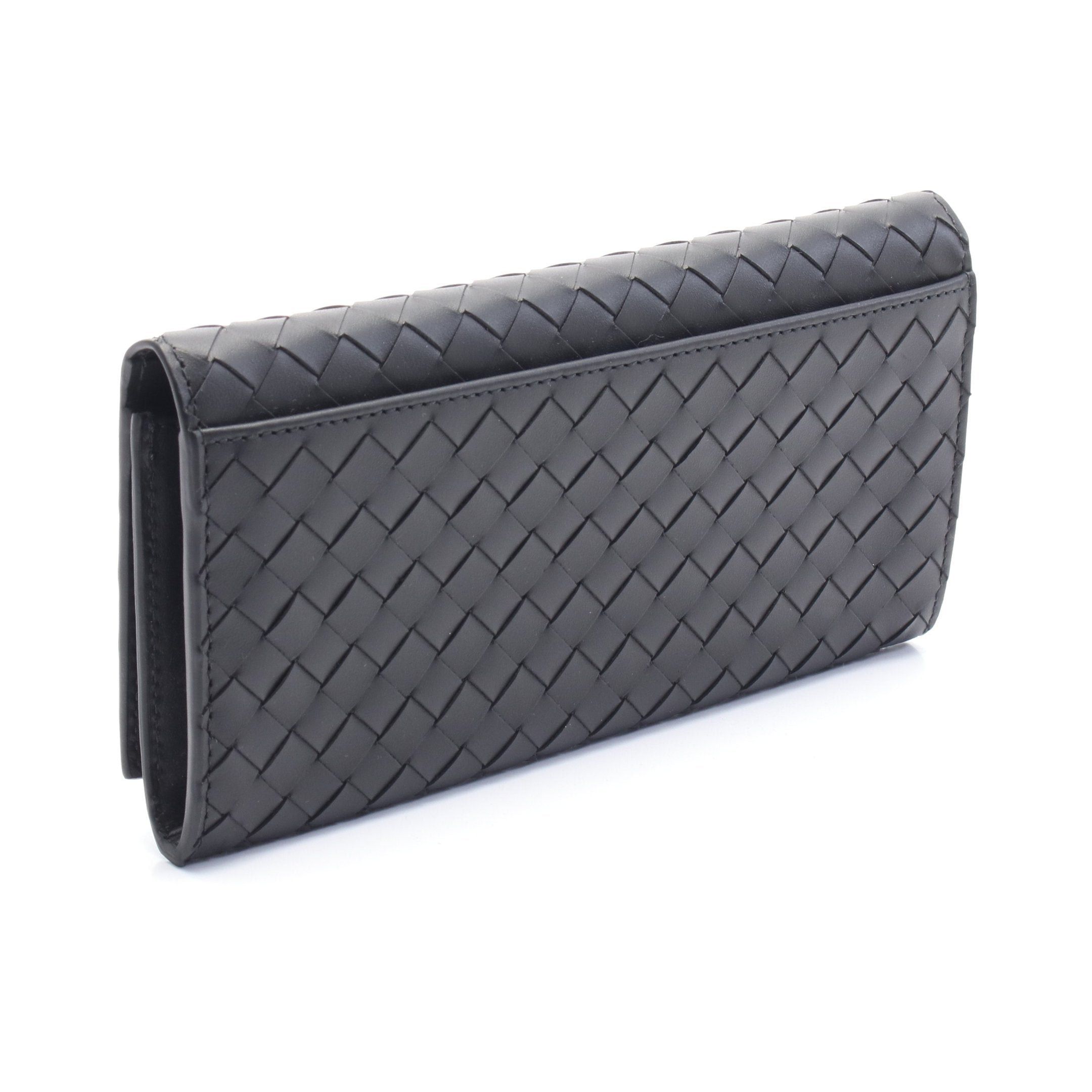 Bottega Veneta Bottega Veneta Intrecciato Wallet Bi-Fold Long Leather Black Size ONE SIZE - 2 Thumbnail