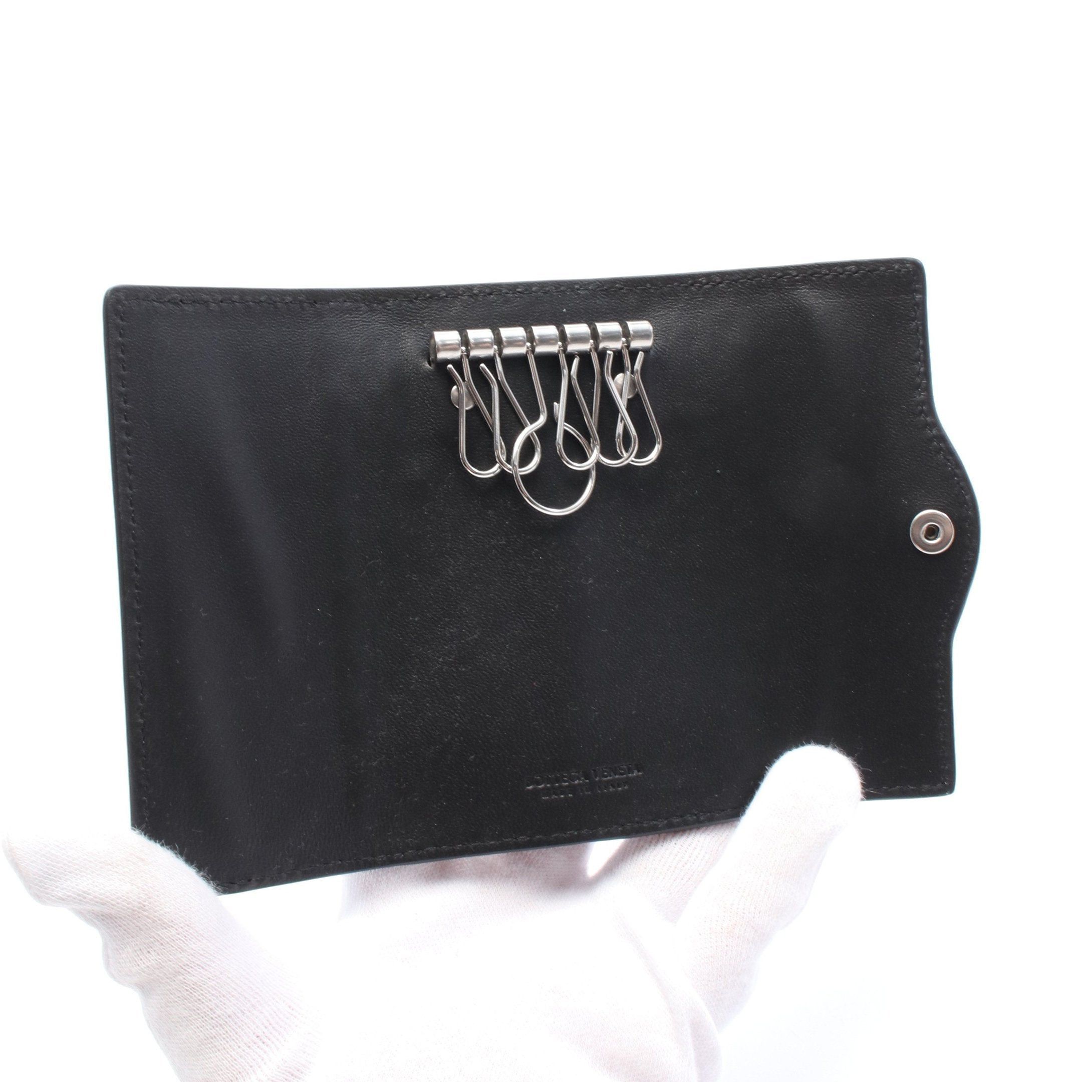 Bottega Veneta Bottega Veneta Intrecciato 6 Key Case Leather Black Size ONE SIZE - 3 Thumbnail