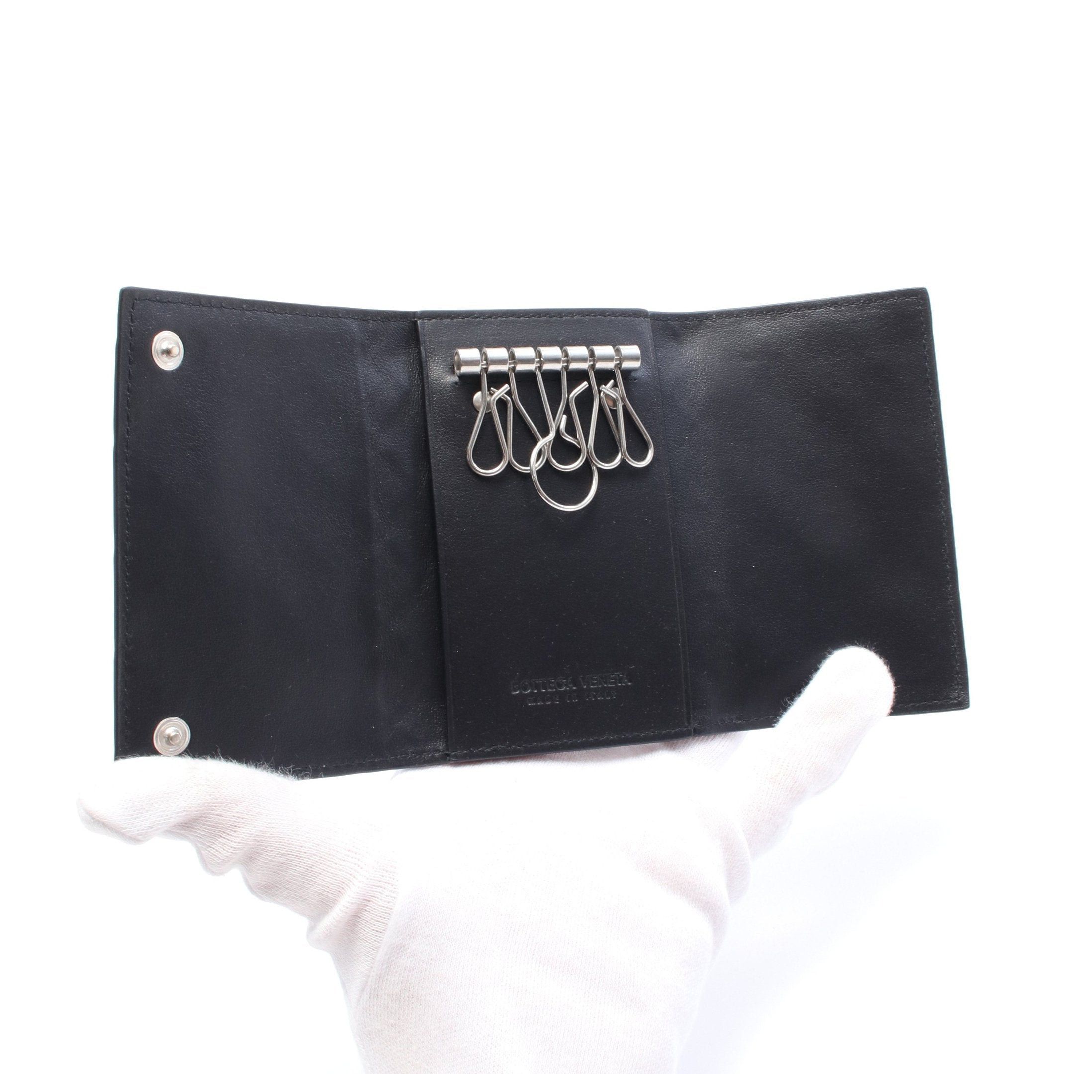 Bottega Veneta Bottega Veneta Intrecciato 6 Key Case Leather Black Size ONE SIZE - 3 Thumbnail