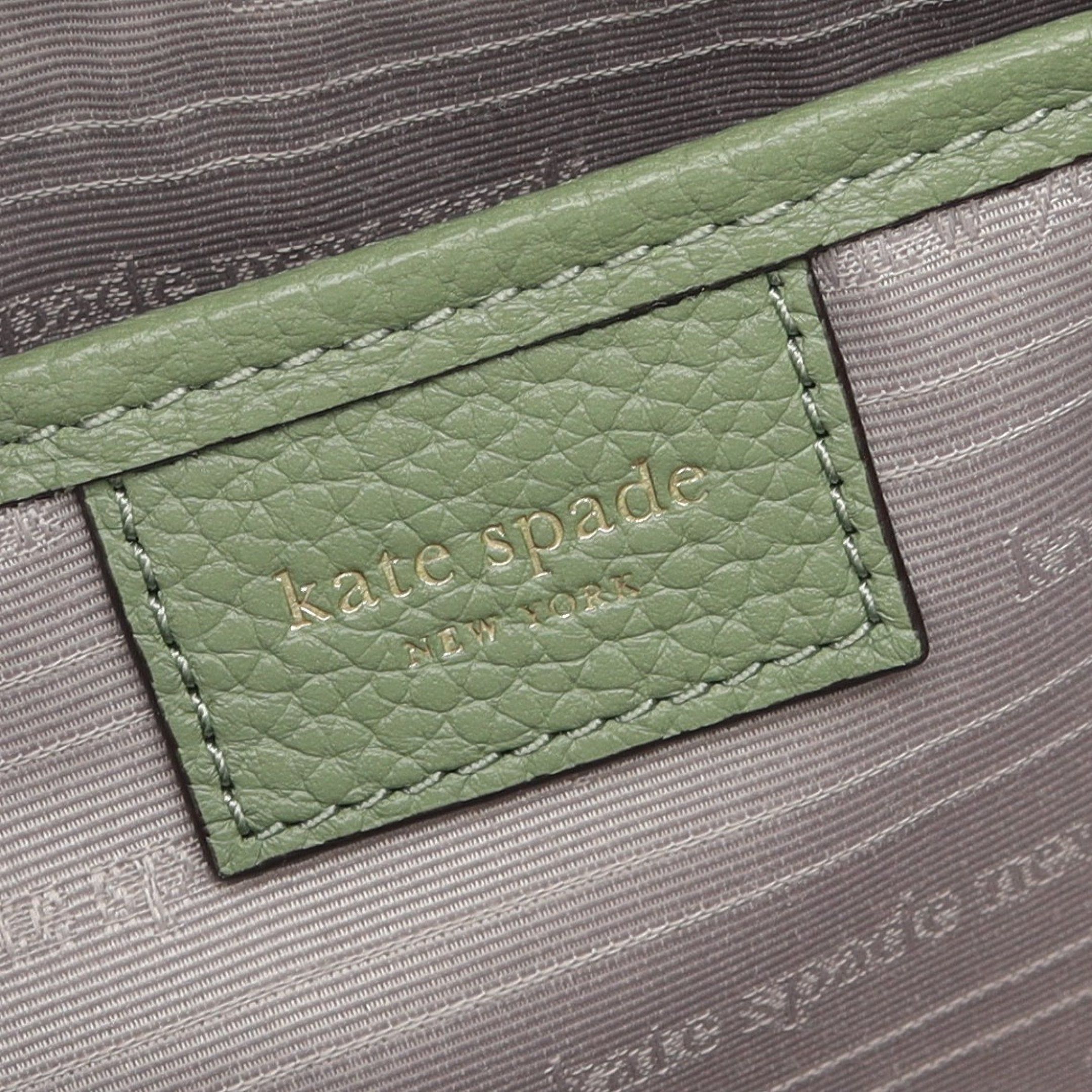 Kate Spade Kate Spade Hudson Large Work Shoulder Bag Tote Leather Green Size ONE SIZE - 4 Thumbnail