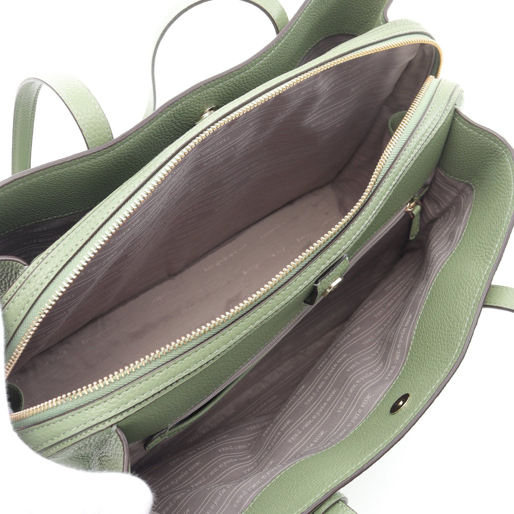 Kate Spade Kate Spade Hudson Large Work Shoulder Bag Tote Leather Green Size ONE SIZE - 3 Thumbnail