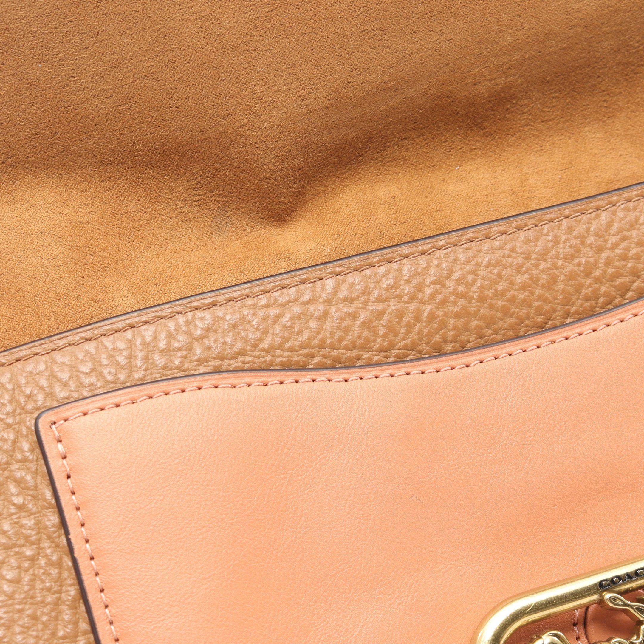 Coach Coach Shoulder Bag Leather Pink Brown Coral Orange Size ONE SIZE - 9 Thumbnail