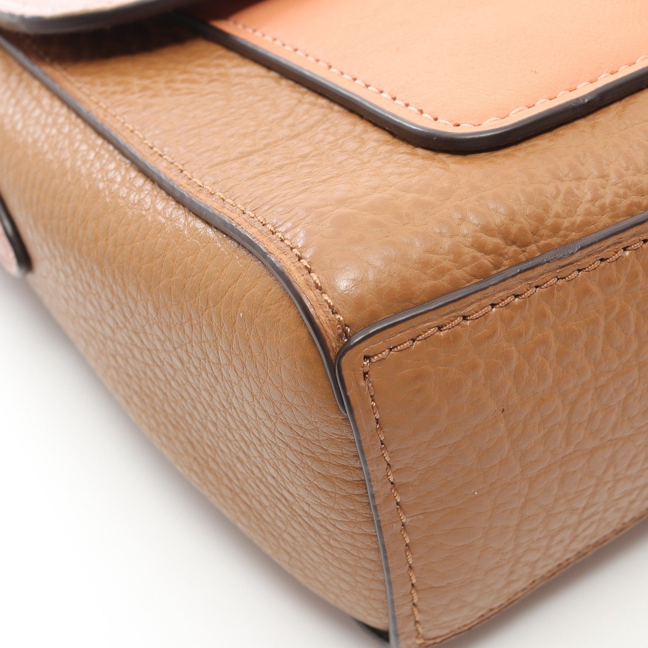 Coach Coach Shoulder Bag Leather Pink Brown Coral Orange Size ONE SIZE - 8 Thumbnail