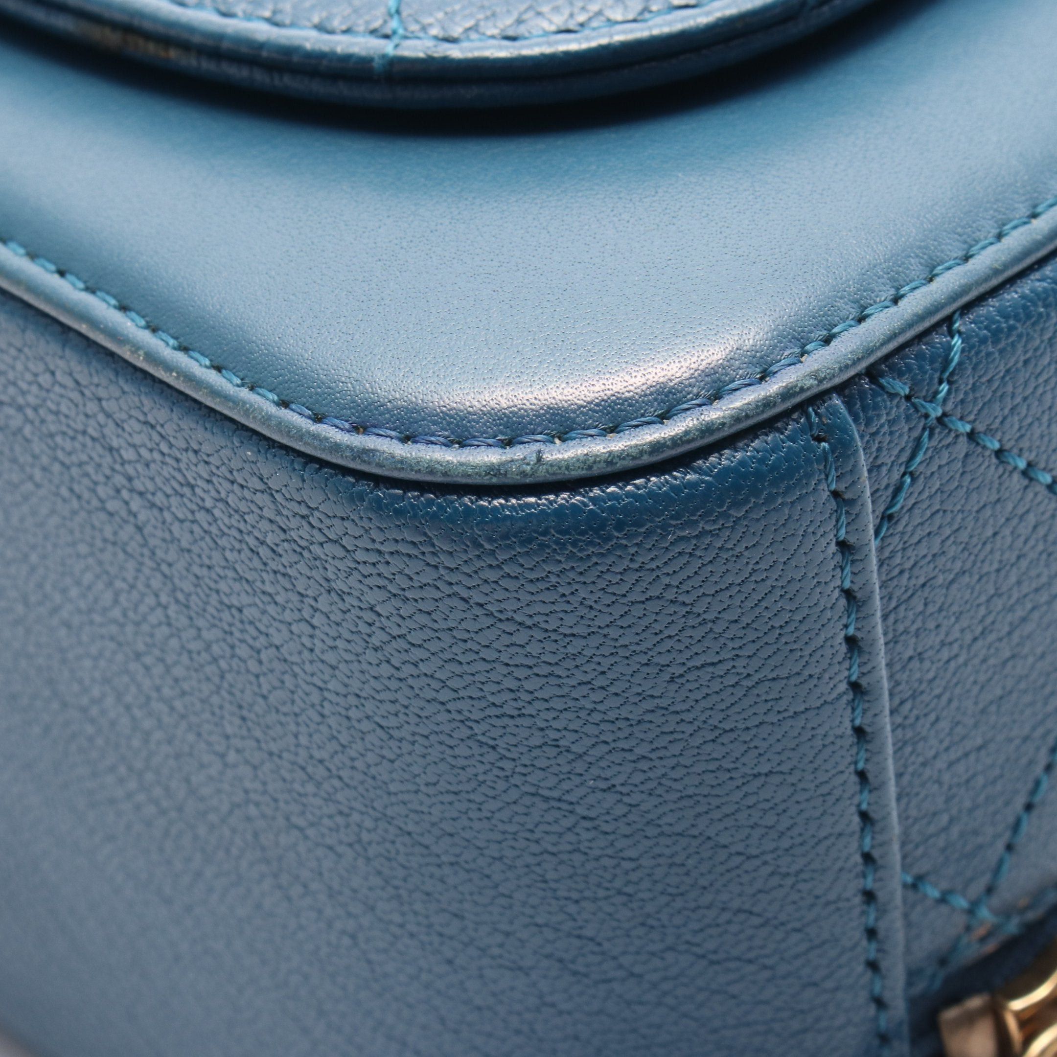 Chanel Chanel Coco Mark Shoulder Bag Leather Blue Gold Hardware Size ONE SIZE - 7 Thumbnail