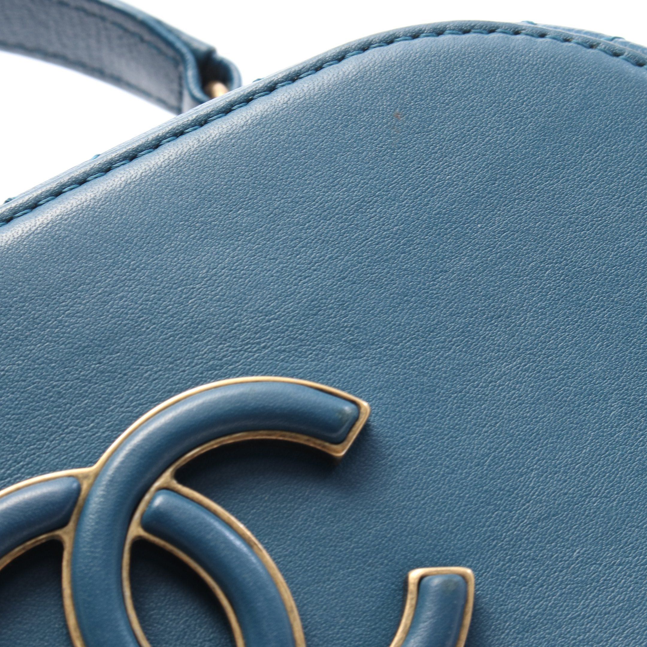 Chanel Chanel Coco Mark Shoulder Bag Leather Blue Gold Hardware Size ONE SIZE - 8 Thumbnail