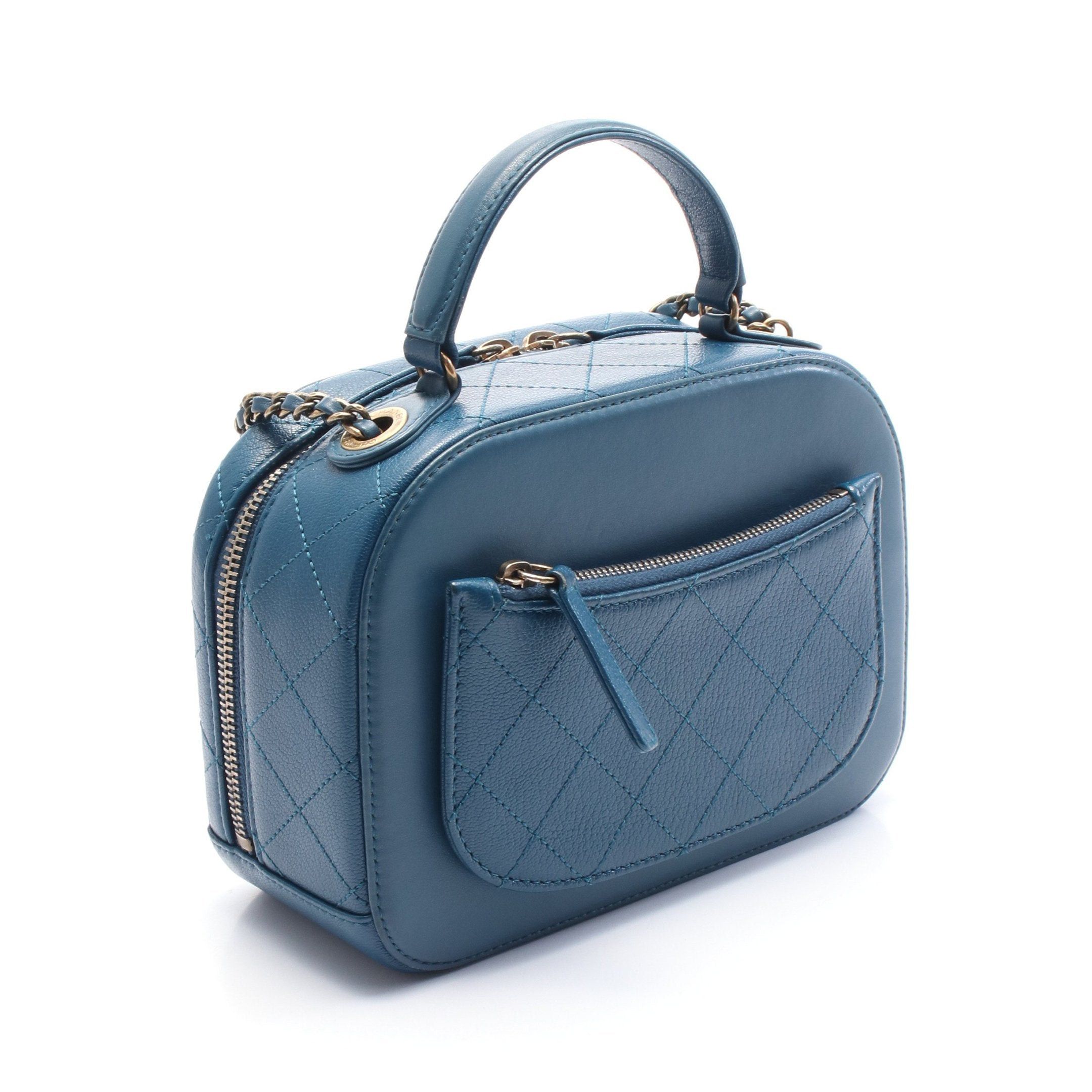 Chanel Chanel Coco Mark Shoulder Bag Leather Blue Gold Hardware Size ONE SIZE - 2 Thumbnail