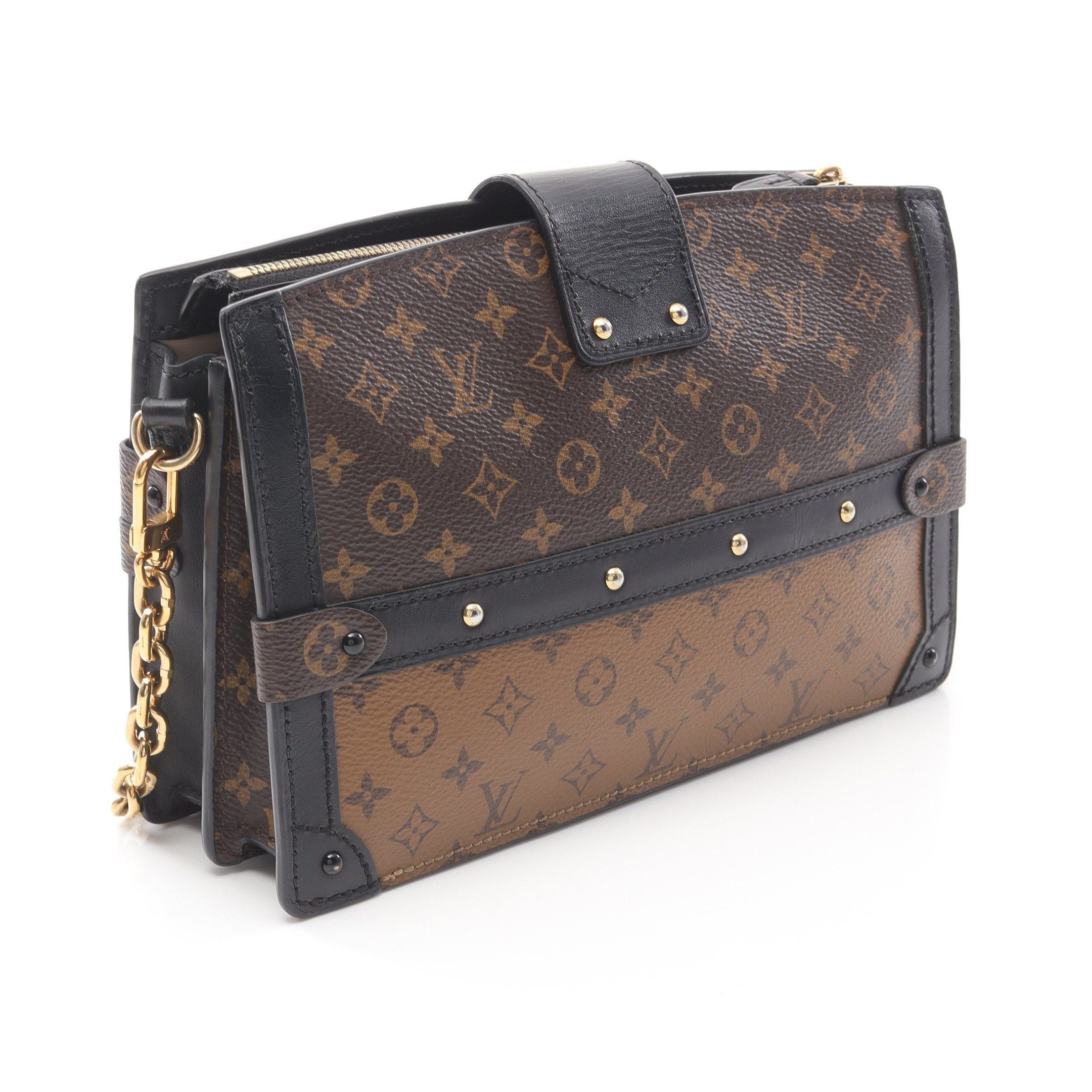 Louis Vuitton Louis Vuitton Trunk Clutch Monogram Reverse Shoulder Bag Leather Brown Black Size ONE SIZE - 2 Thumbnail