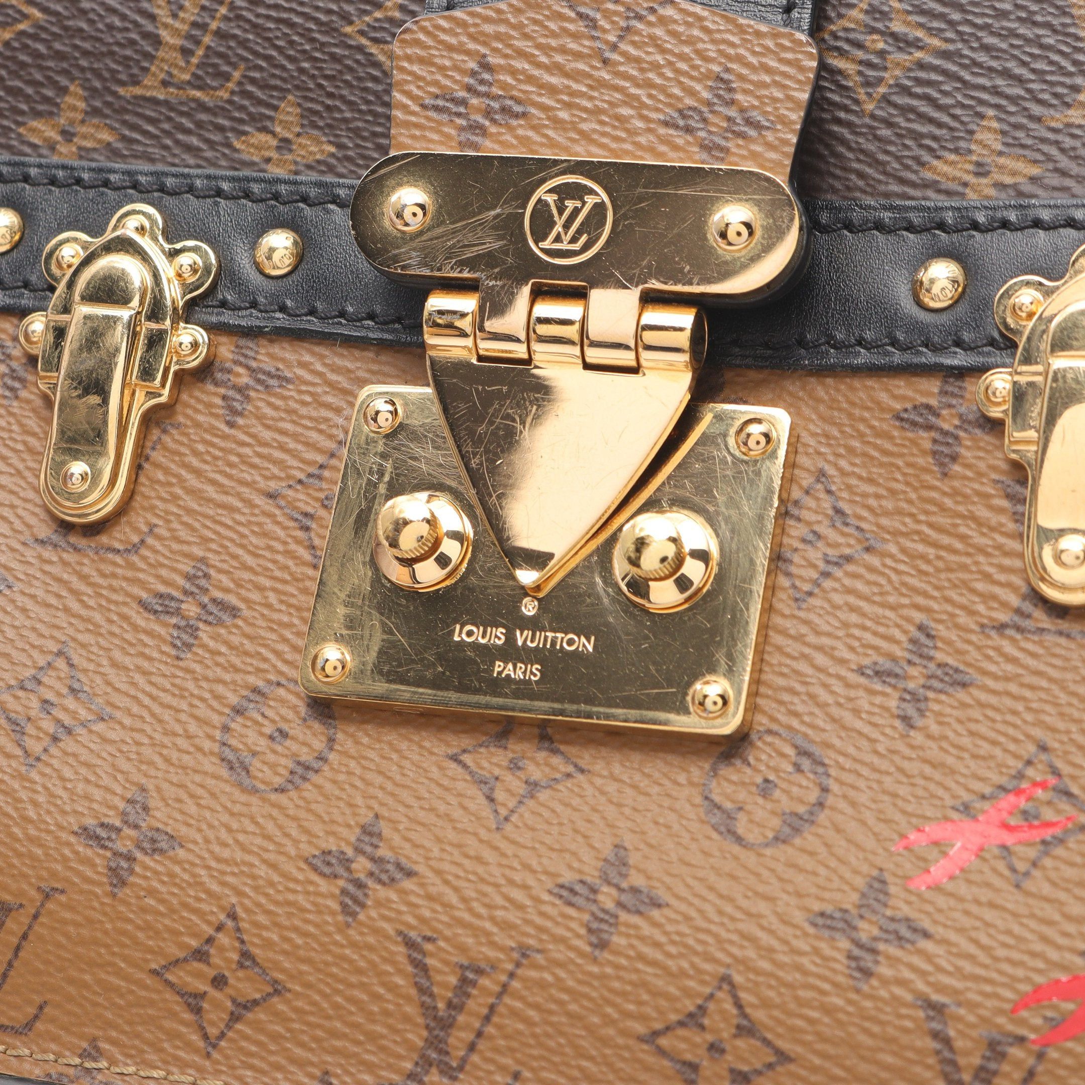 Louis Vuitton Louis Vuitton Trunk Clutch Monogram Reverse Shoulder Bag Leather Brown Black Size ONE SIZE - 7 Thumbnail