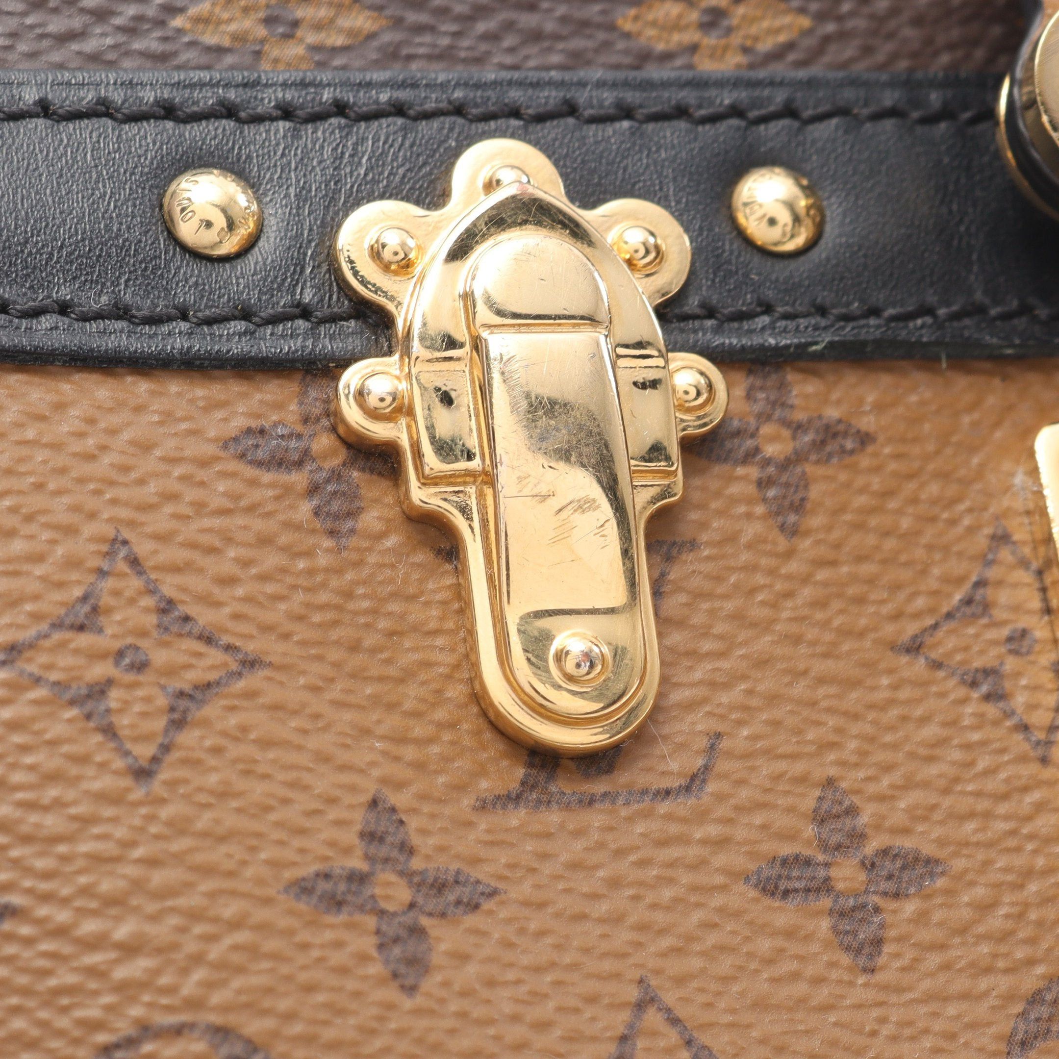 Louis Vuitton Louis Vuitton Trunk Clutch Monogram Reverse Shoulder Bag Leather Brown Black Size ONE SIZE - 8 Thumbnail