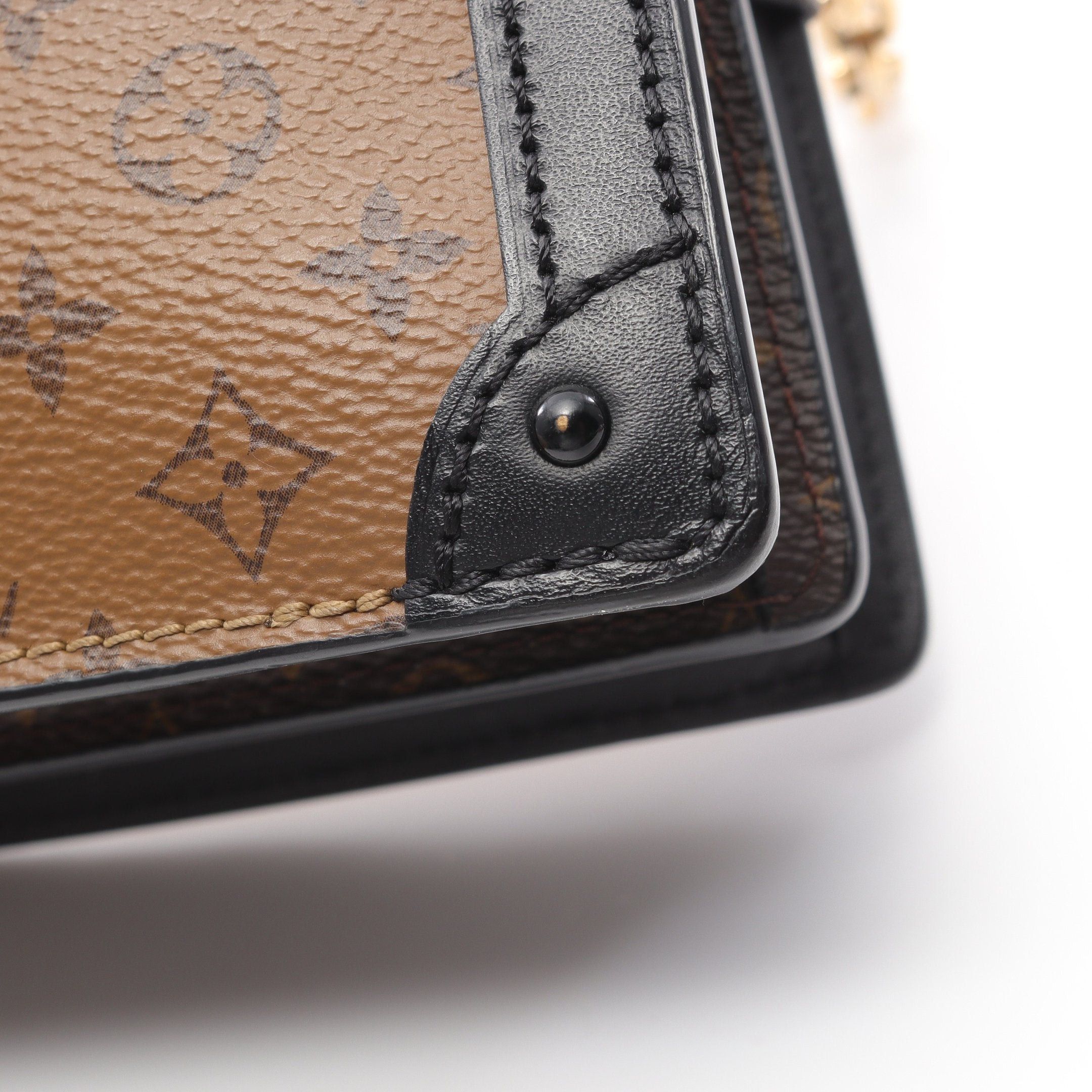 Louis Vuitton Louis Vuitton Trunk Clutch Monogram Reverse Shoulder Bag Leather Brown Black Size ONE SIZE - 6 Thumbnail