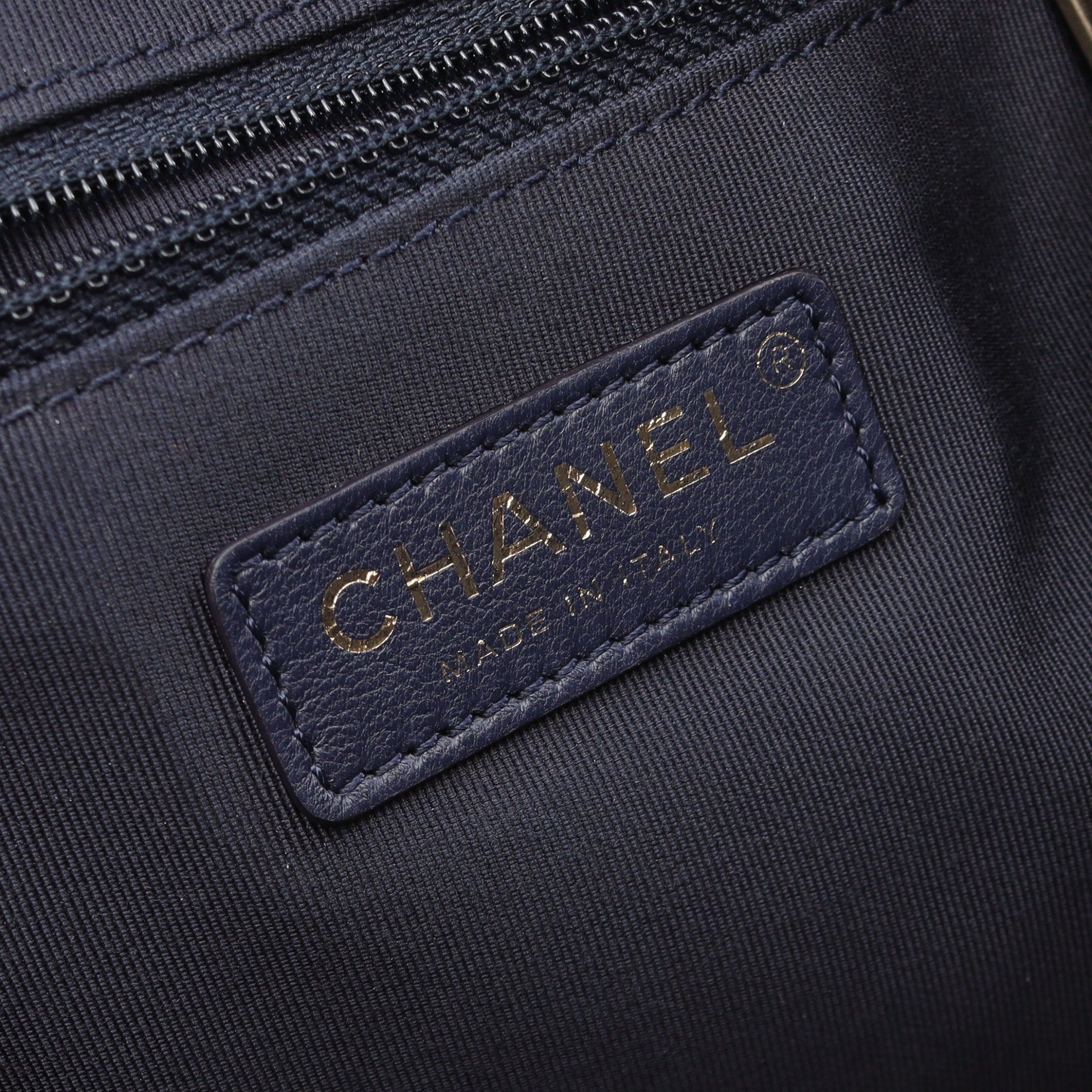 Chanel Chanel Backpack Rucksack Tweed Leather Navy Multicolor Gold Hardware Size ONE SIZE - 4 Thumbnail