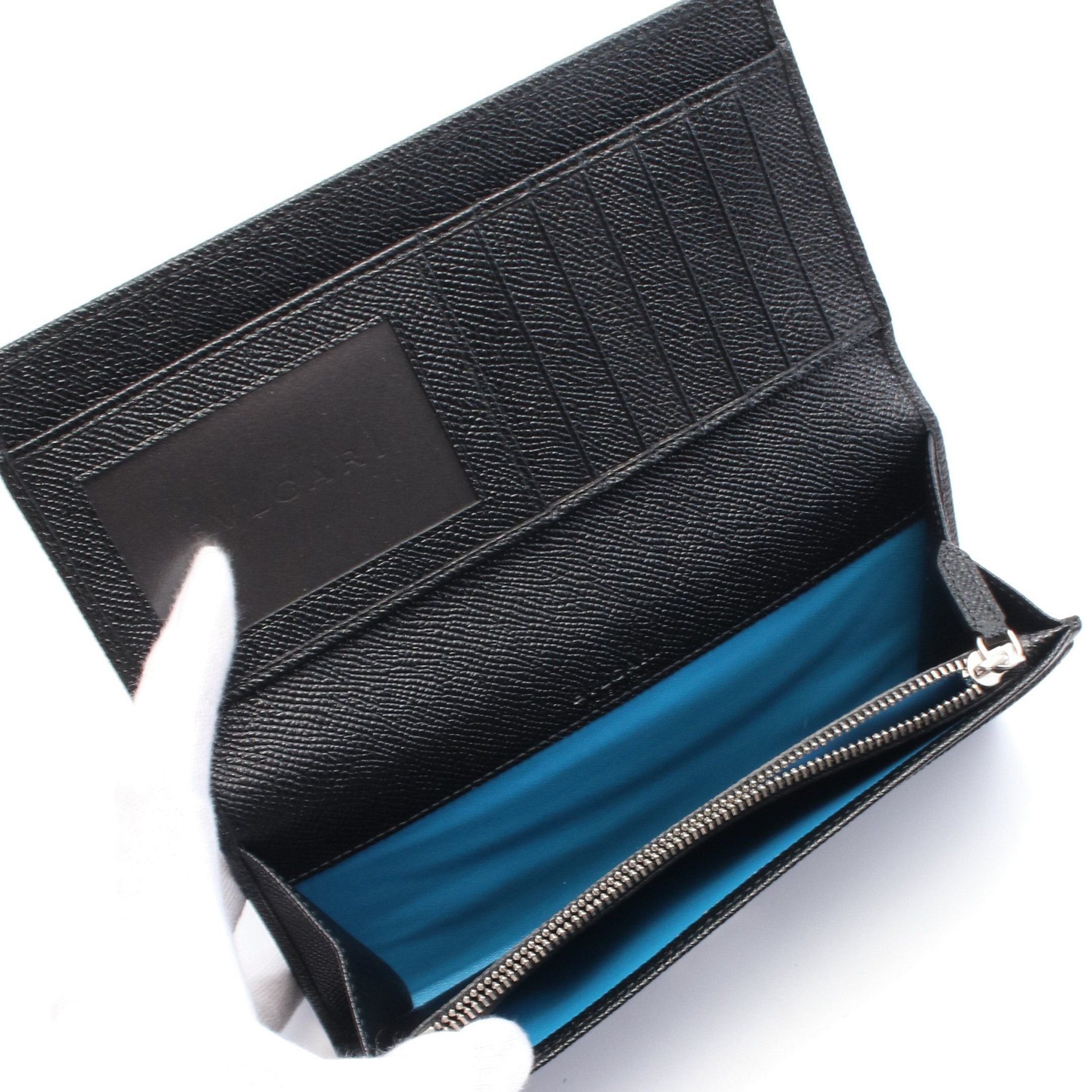 Bvlgari Bvlgari Bulgari Clip Bi-Fold Long Wallet Leather Black Size ONE SIZE - 3 Thumbnail
