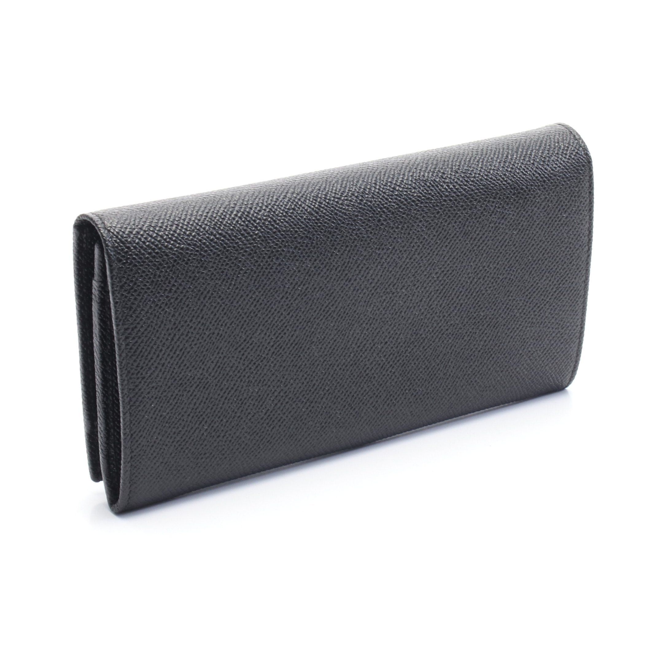 Bvlgari Bvlgari Bulgari Clip Bi-Fold Long Wallet Leather Black Size ONE SIZE - 2 Thumbnail