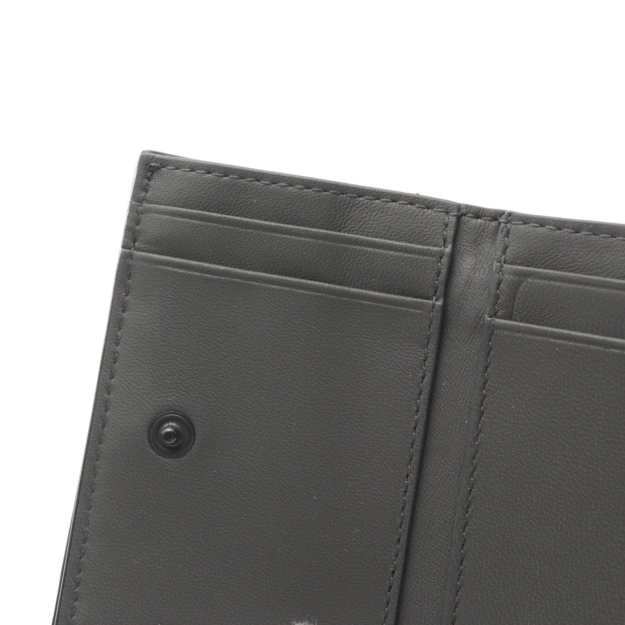Bottega Veneta Bottega Veneta Intrecciato Trifold Wallet Leather Black Size ONE SIZE - 6 Thumbnail