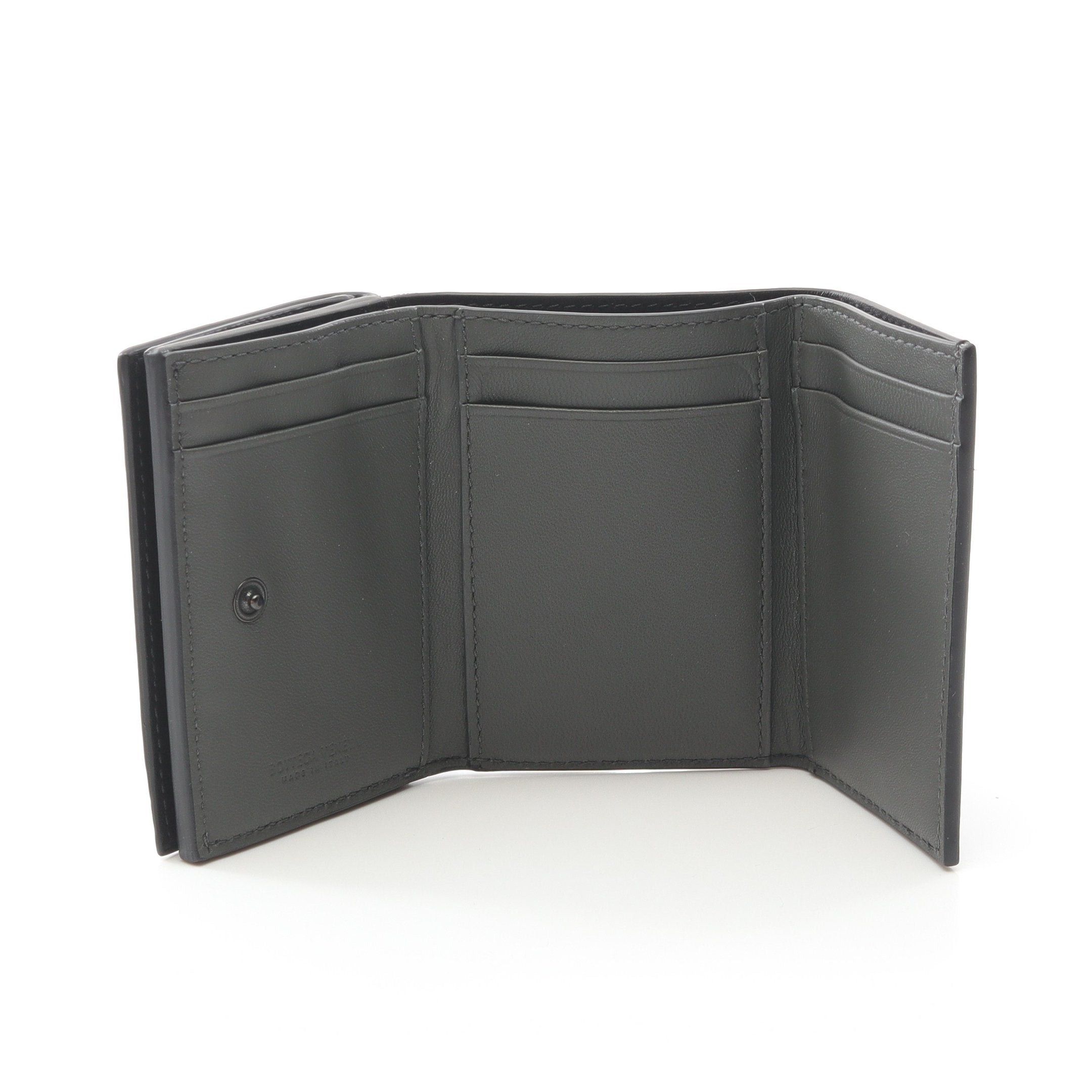 Bottega Veneta Bottega Veneta Intrecciato Trifold Wallet Leather Black Size ONE SIZE - 3 Thumbnail
