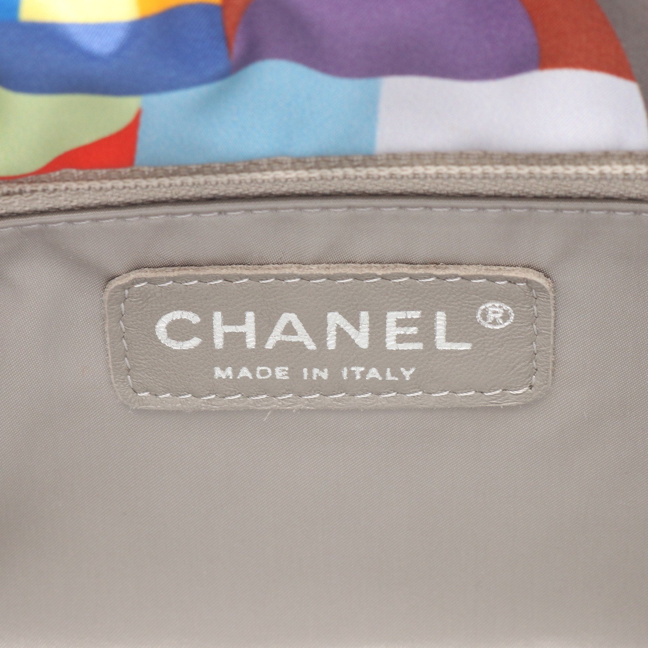 Chanel Chanel Matelasse Double Chain Shoulder Bag Nylon Gray Multicolor Silver Hardware Size ONE SIZE - 4 Thumbnail