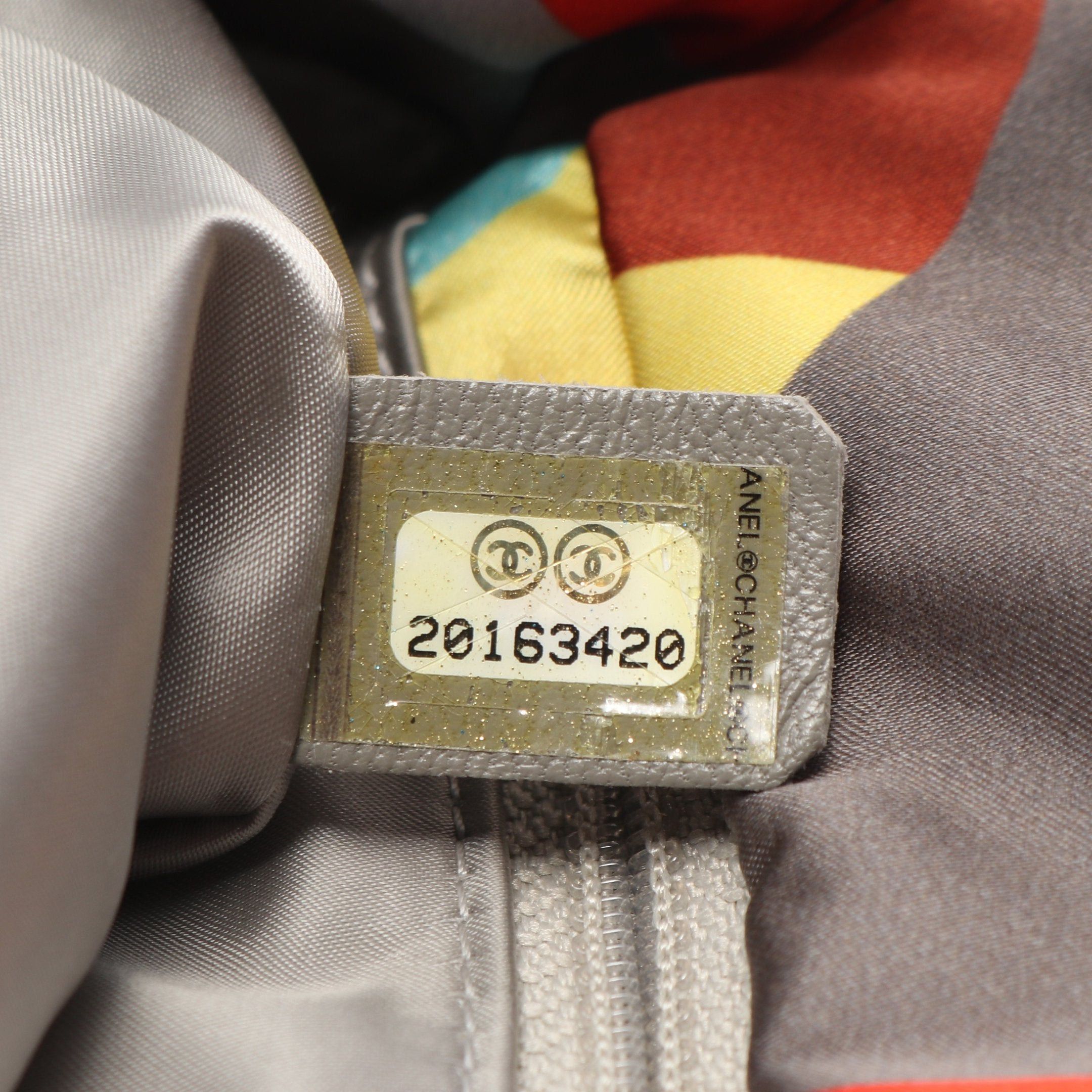 Chanel Chanel Matelasse Double Chain Shoulder Bag Nylon Gray Multicolor Silver Hardware Size ONE SIZE - 5 Thumbnail
