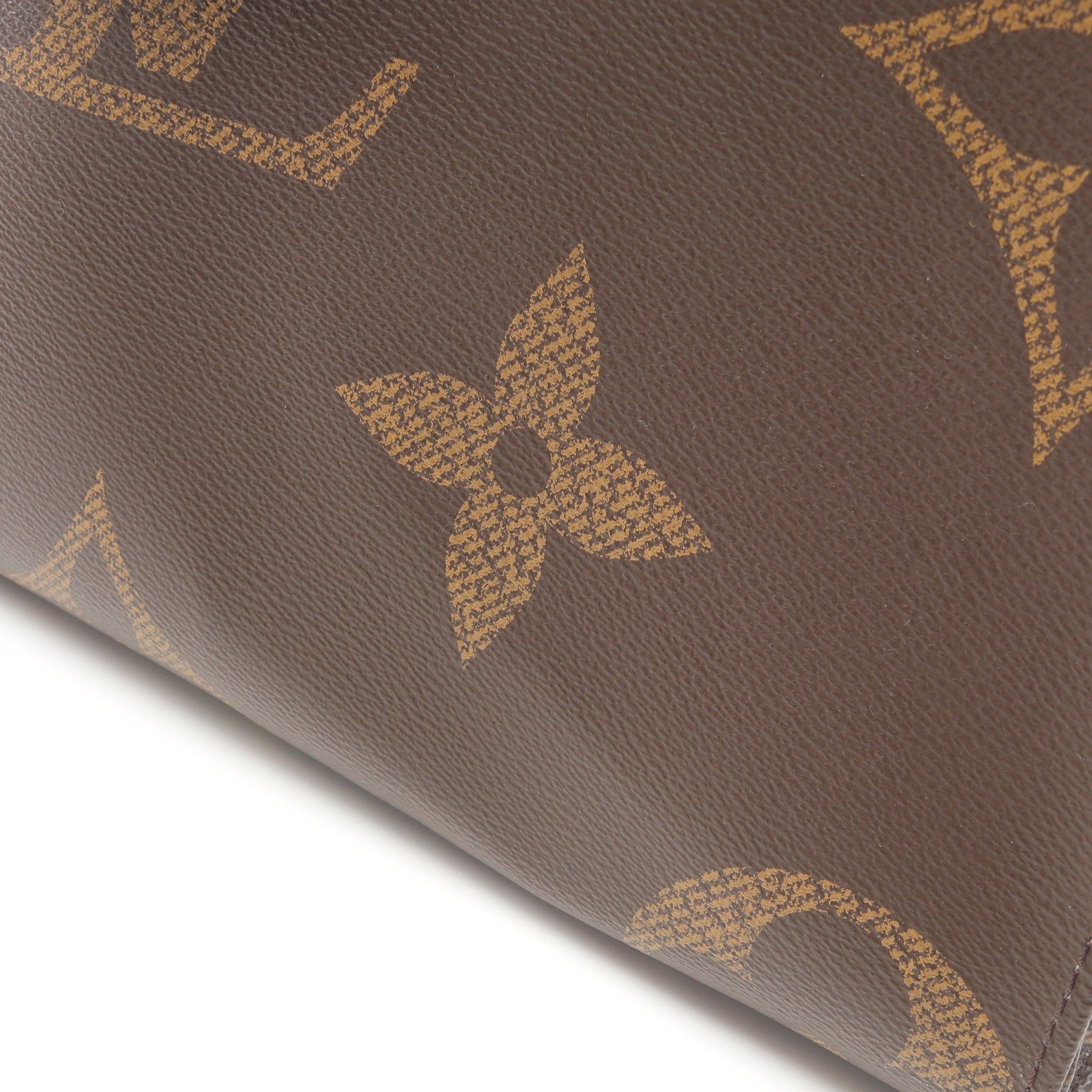 Louis Vuitton Louis Vuitton On-The-Go Mm Monogram Giant Reverse Shoulder Bag Tote Leather Brown Beige Size ONE SIZE - 8 Thumbnail