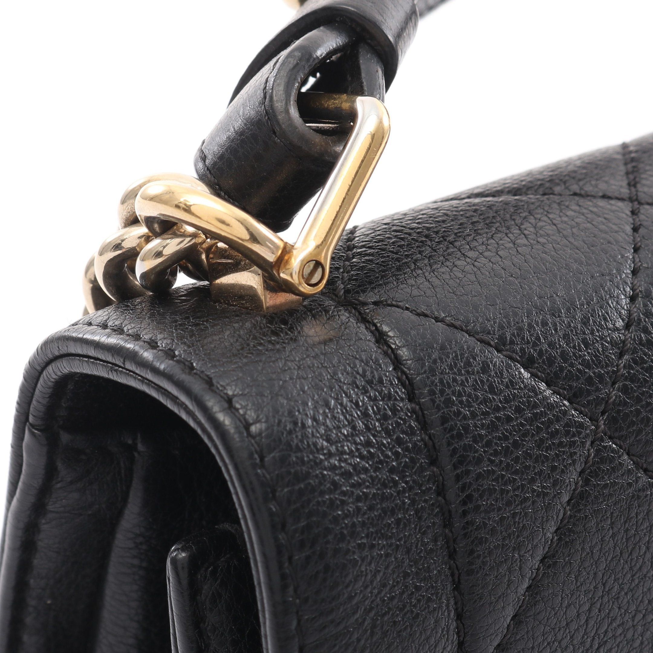 Chanel Chanel Matelasse Click Label Chain Shoulder Bag Leather Black Gold Hardware Size ONE SIZE - 10 Thumbnail