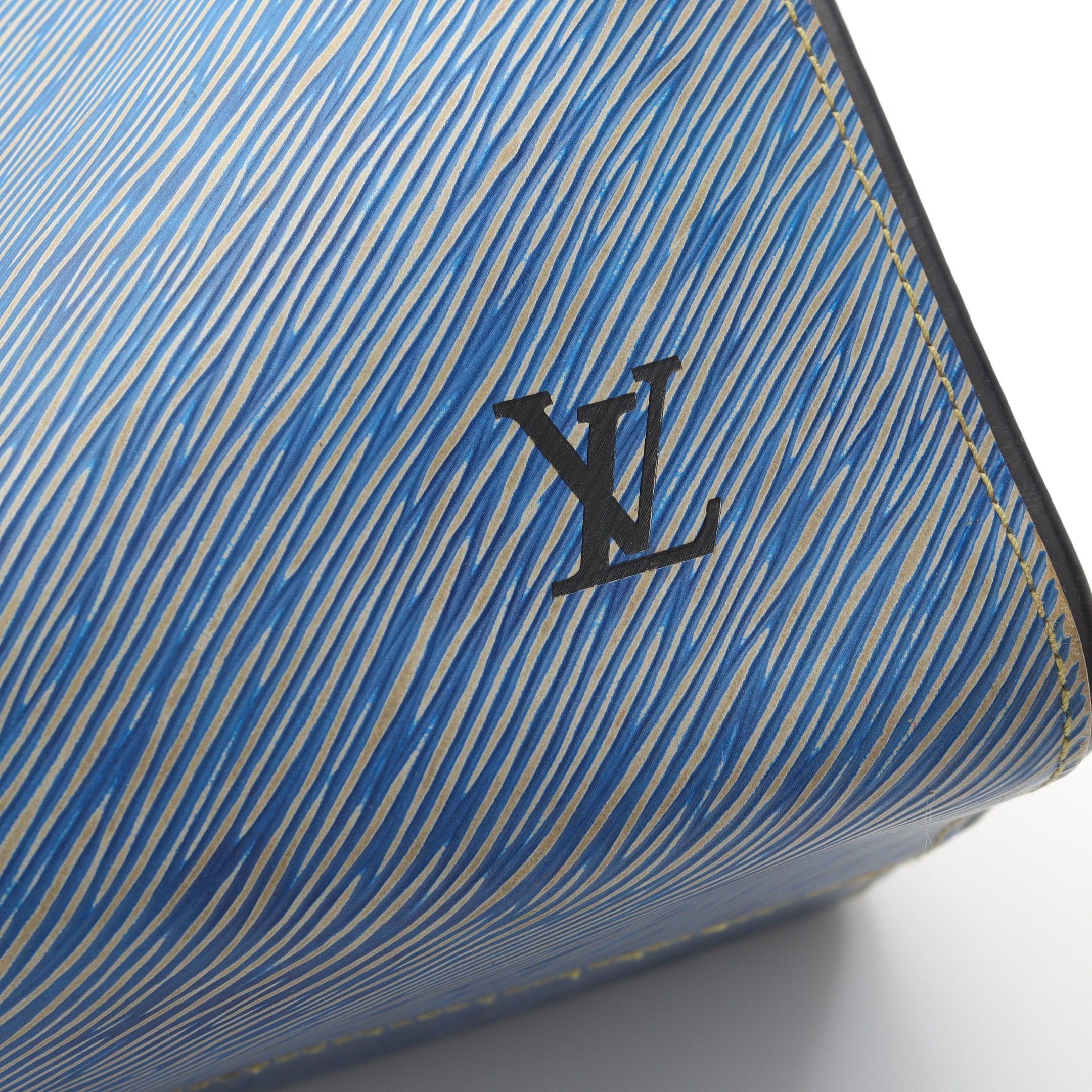 Louis Vuitton Louis Vuitton Speedy 25 Epi Denim Handbag Leather Blue Black Size ONE SIZE - 12 Thumbnail