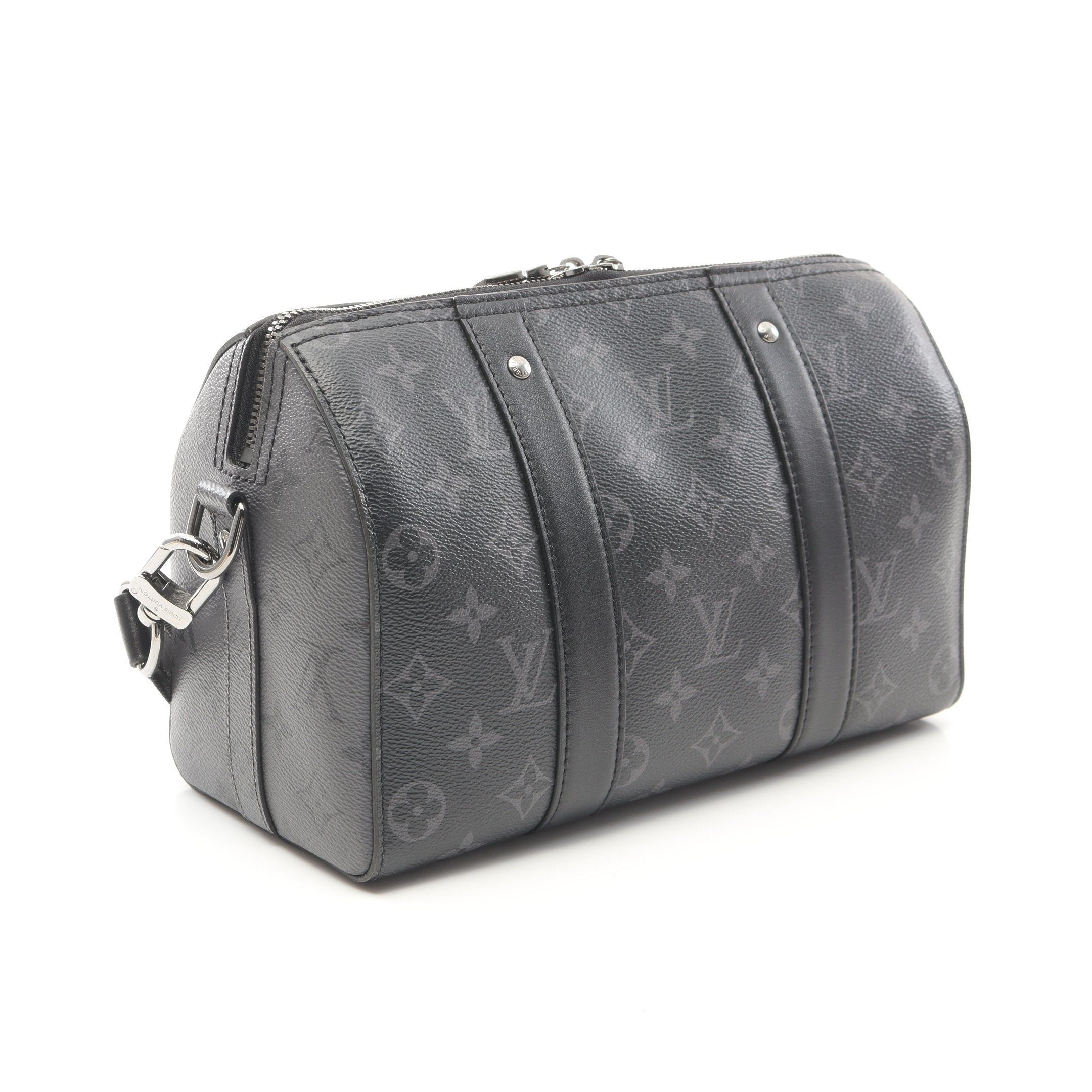 Louis Vuitton Louis Vuitton City Keepall Monogram Eclipse Reverse Shoulder Bag Leather Black Gray Size ONE SIZE - 2 Thumbnail