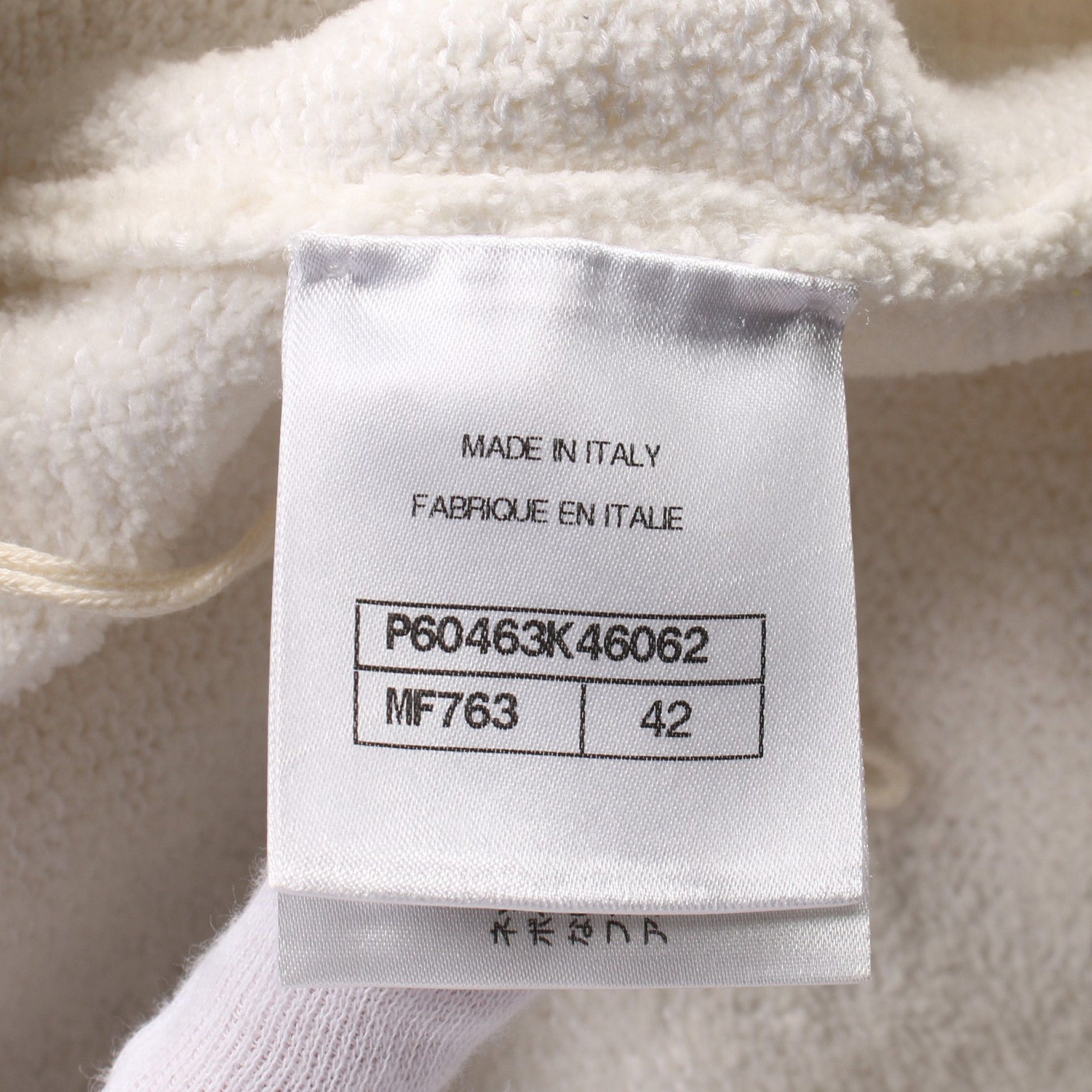 Chanel Chanel Cocomark Button Pile One Piece Long Sleeve Cotton White Black Size ONE SIZE - 4 Thumbnail