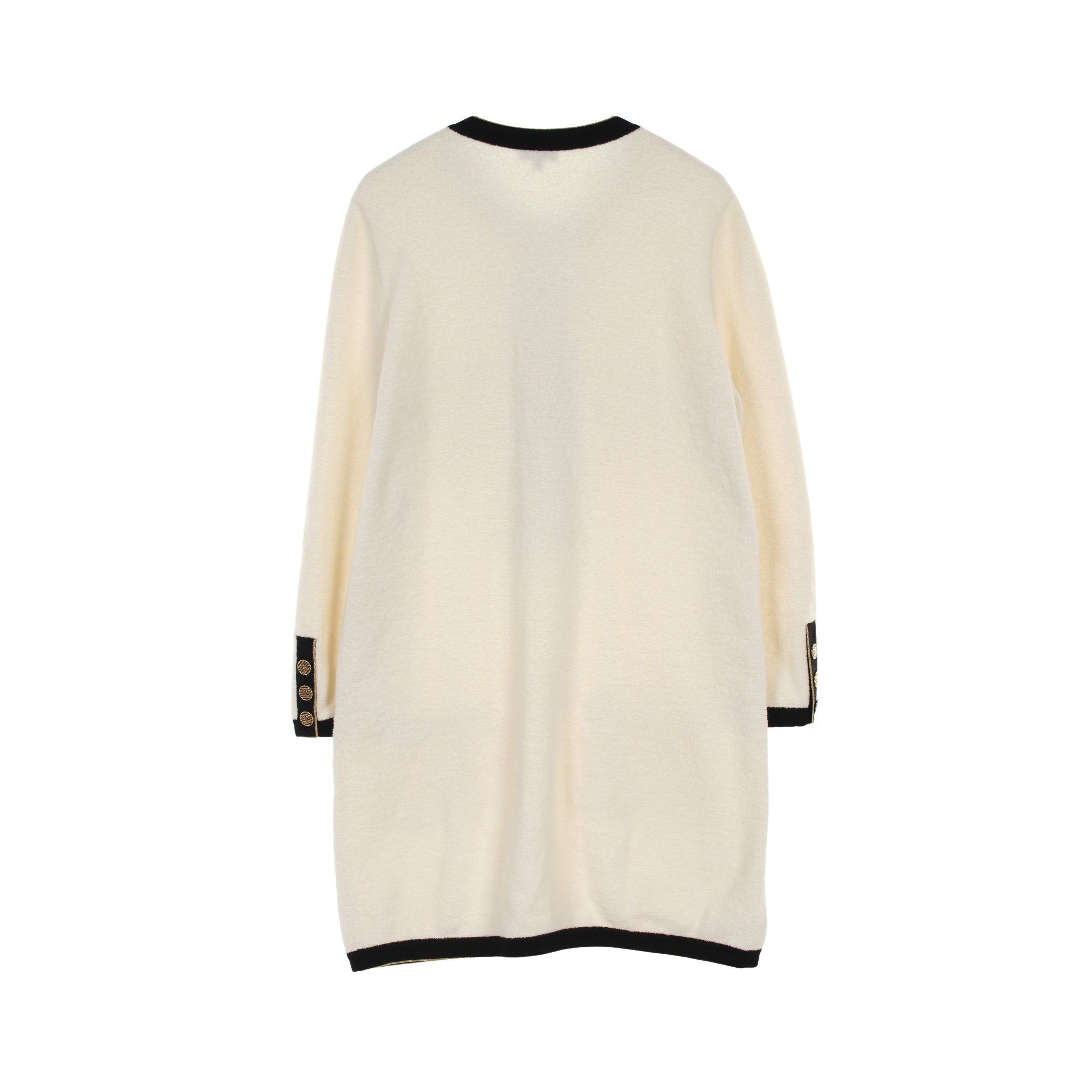 Chanel Chanel Cocomark Button Pile One Piece Long Sleeve Cotton White Black Size ONE SIZE - 2 Thumbnail