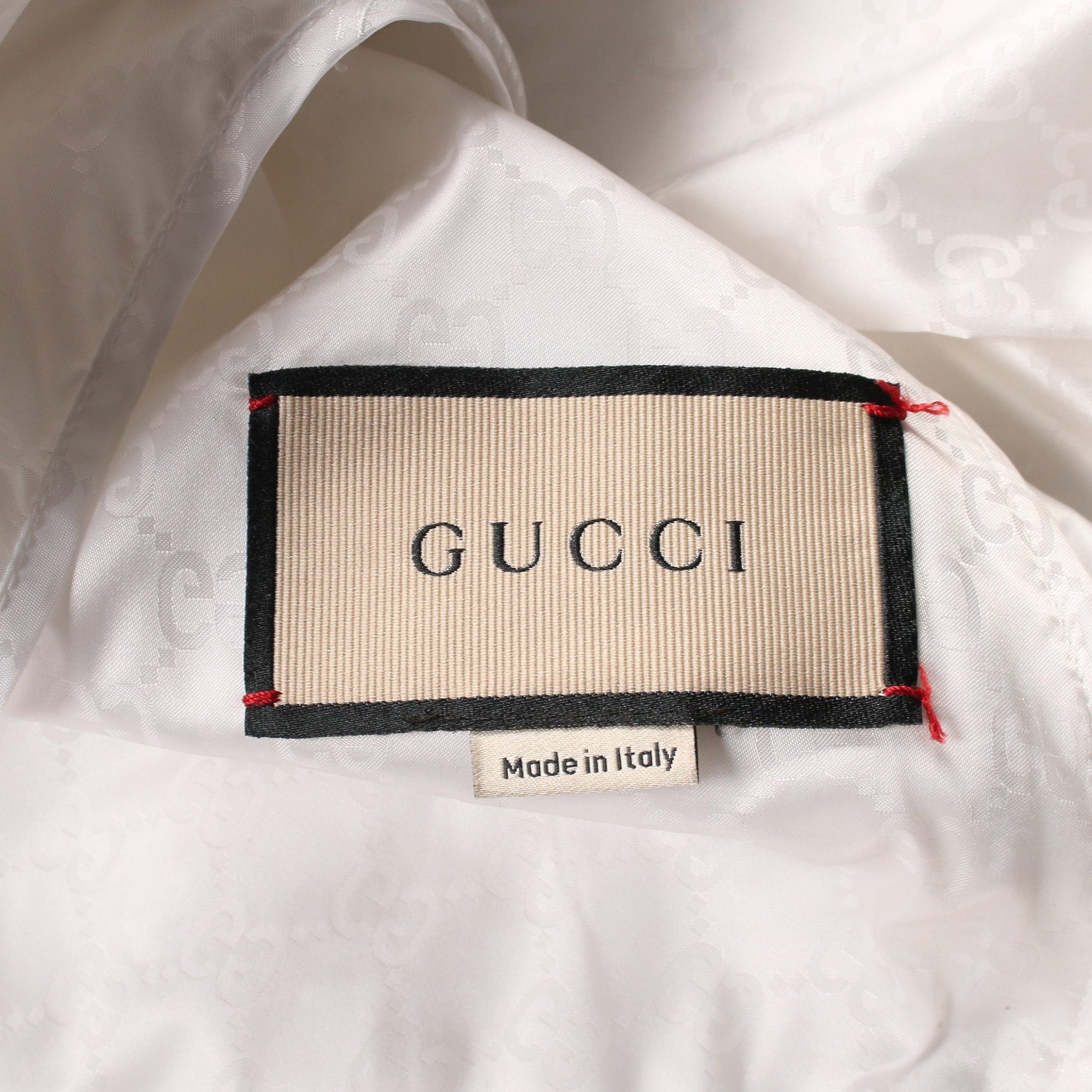 Gucci Gucci Gg Pattern Nylon Jacket White Hooded Size ONE SIZE - 3 Thumbnail