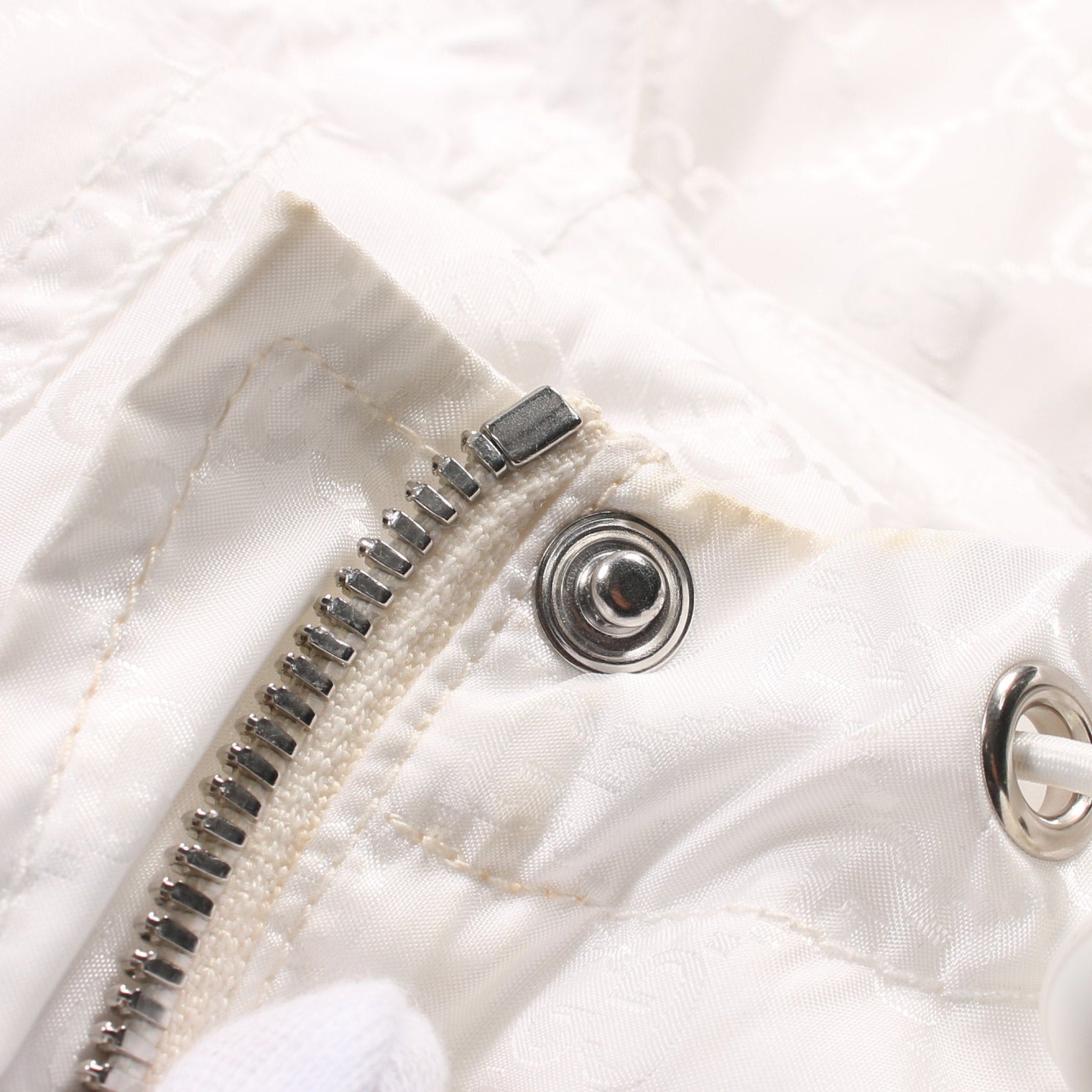 Gucci Gucci Gg Pattern Nylon Jacket White Hooded Size ONE SIZE - 7 Thumbnail