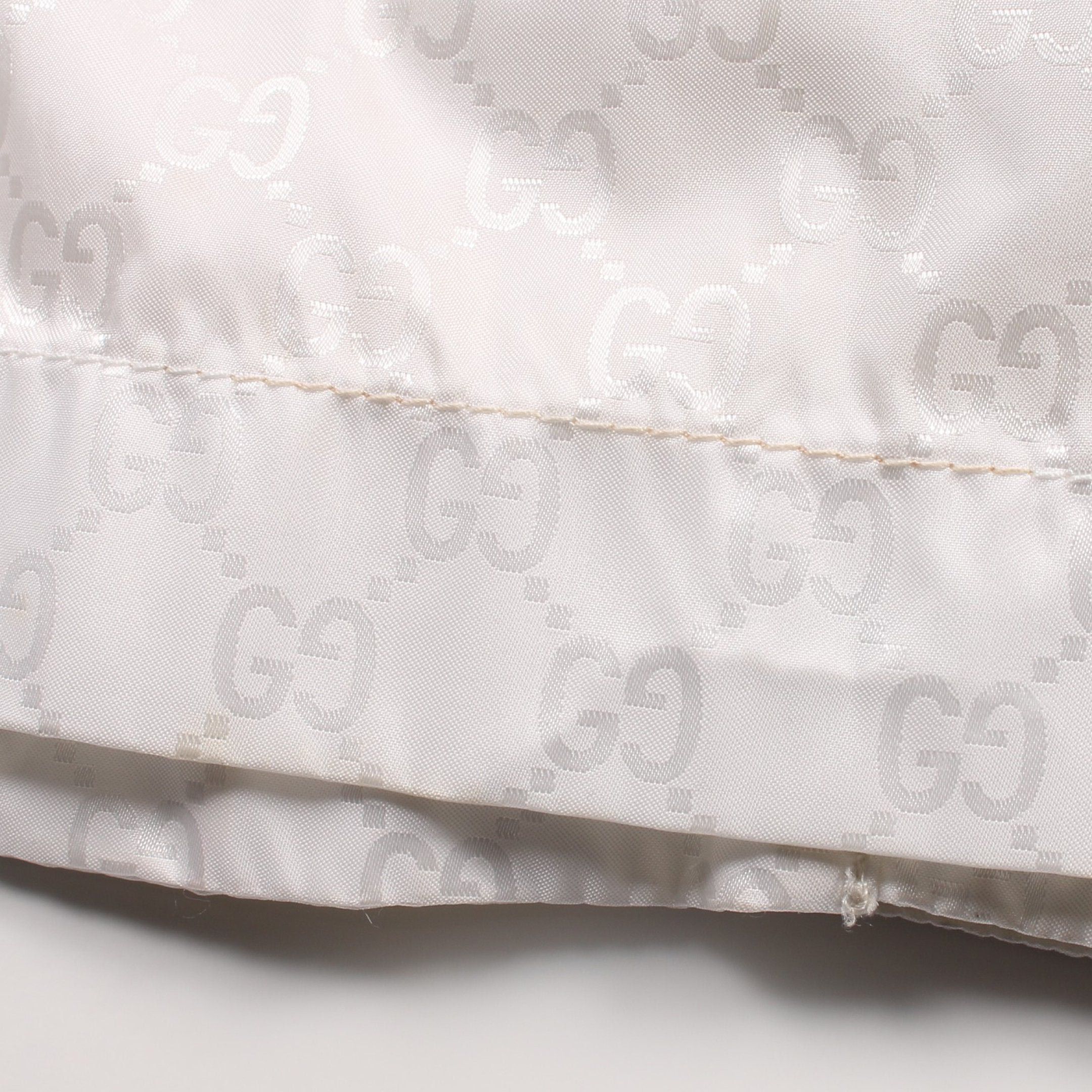 Gucci Gucci Gg Pattern Nylon Jacket White Hooded Size ONE SIZE - 11 Thumbnail