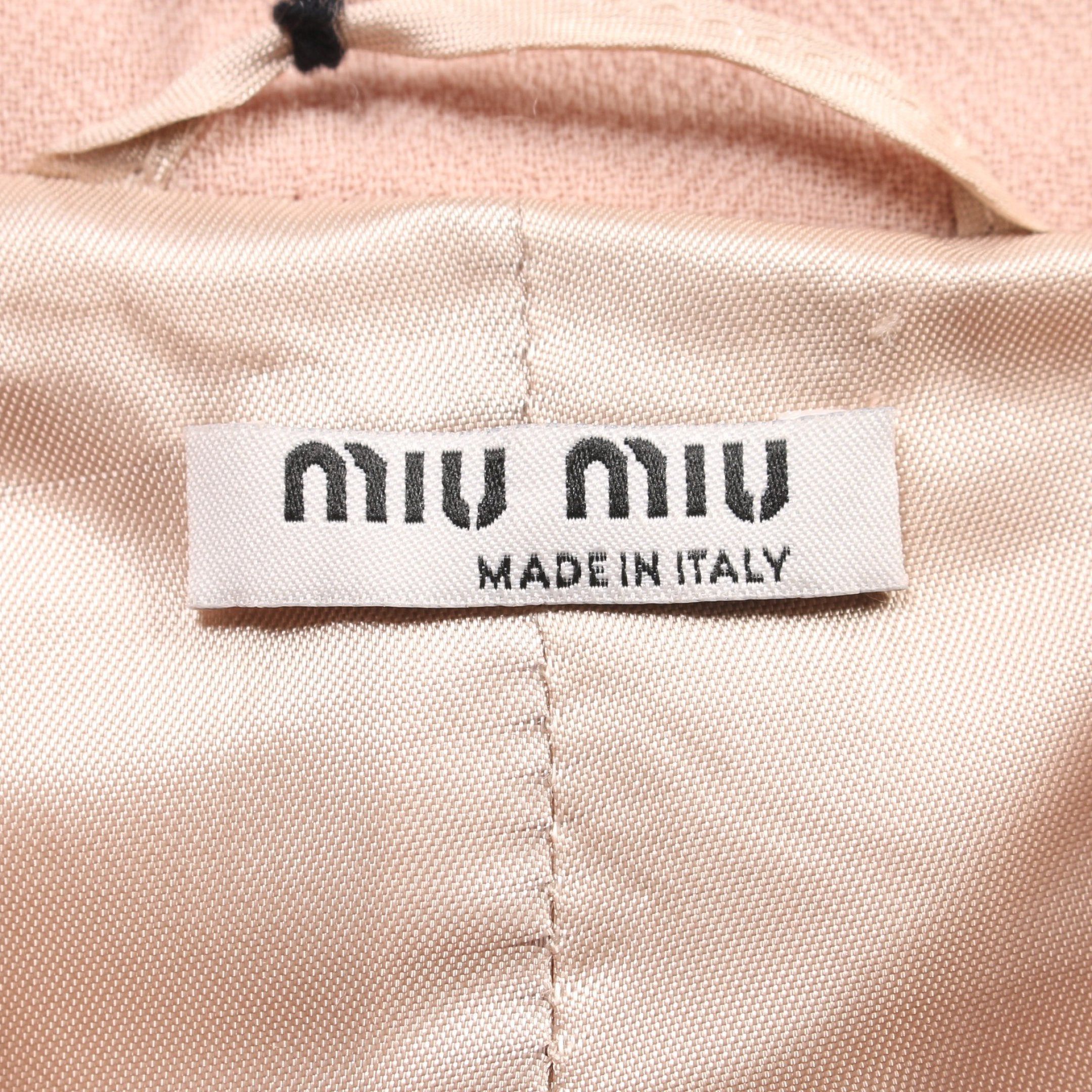 Miu Miu Miu Miu Coat Wool Pink Size ONE SIZE - 3 Thumbnail