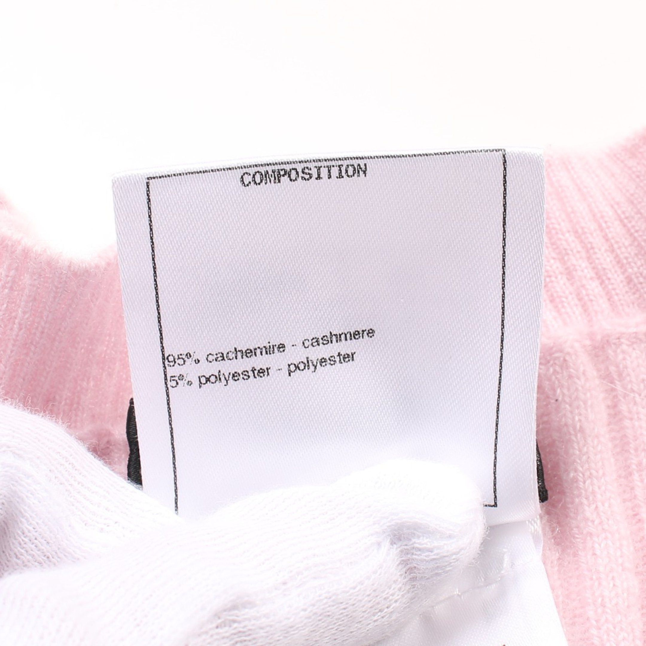 Chanel Chanel Sweater Knit Cashmere Light Pink Size ONE SIZE - 4 Thumbnail
