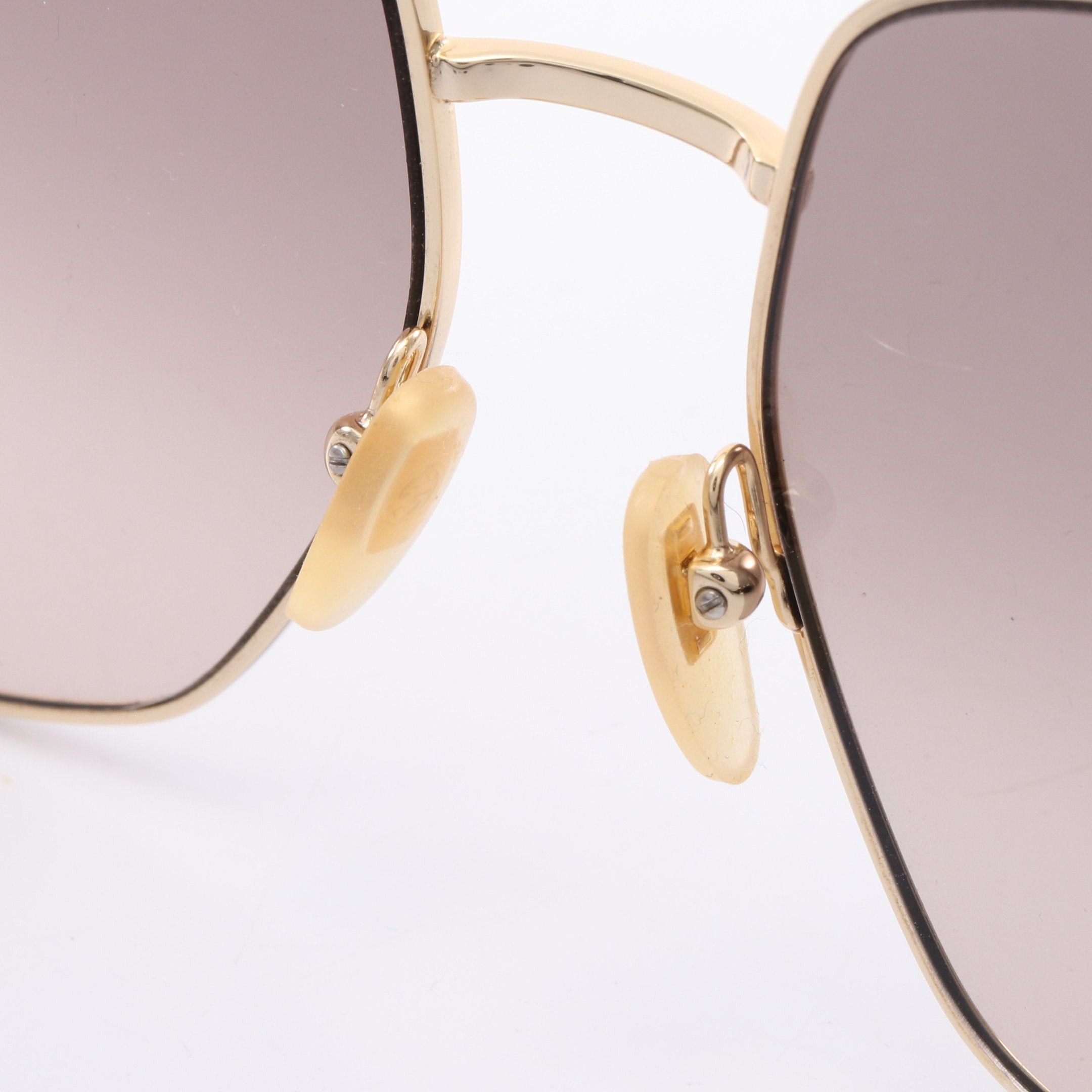 Gucci Gucci Square Frame Sunglasses Gp Gold Gradient Lens Size ONE SIZE - 6 Thumbnail