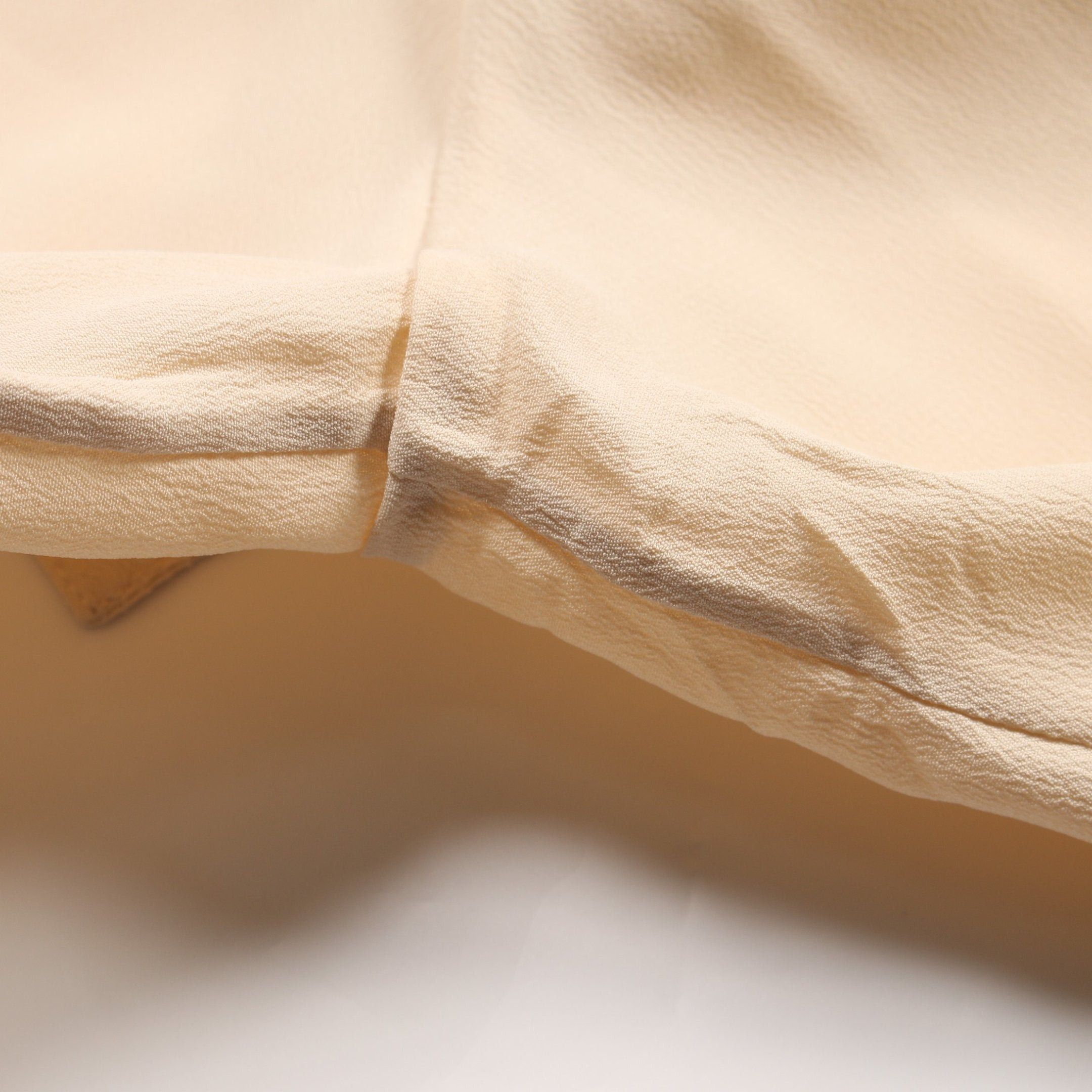 Celine Celine Frill Blouse Ribbon Tie Silk Light Beige Size ONE SIZE - 8 Thumbnail