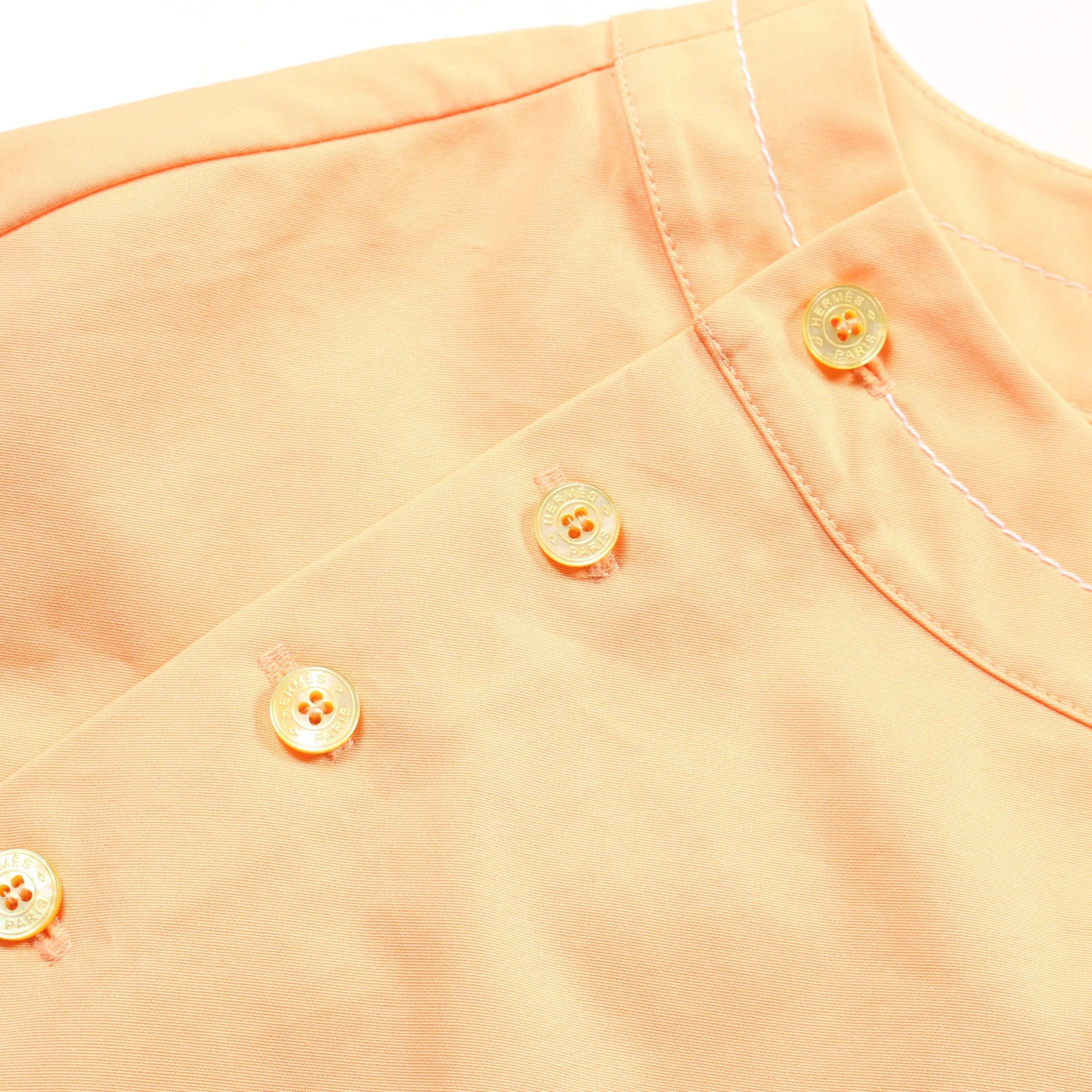 Hermes Hermes Cut And Sew No Sleeve Cotton Orange Size ONE SIZE - 8 Thumbnail