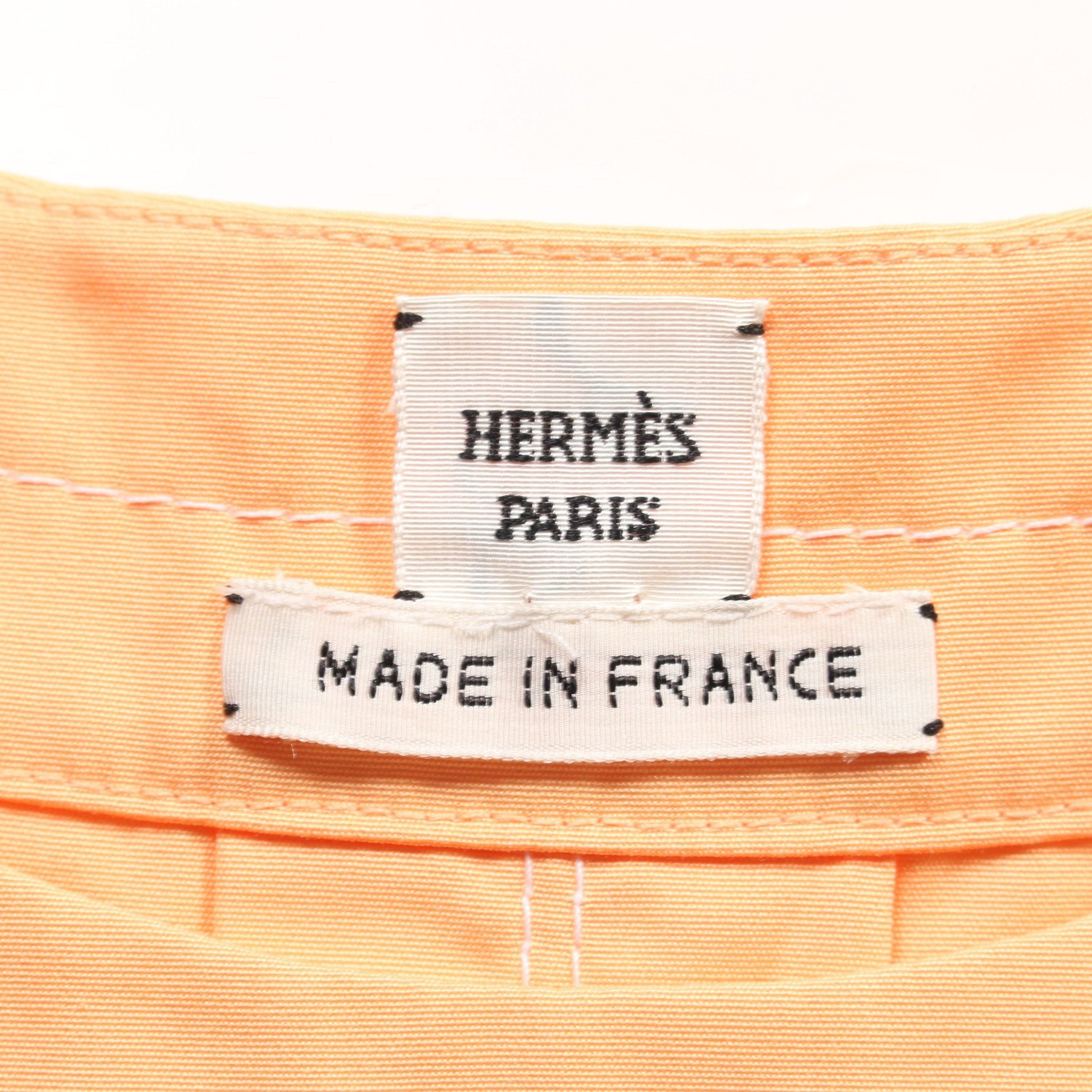 Hermes Hermes Cut And Sew No Sleeve Cotton Orange Size ONE SIZE - 3 Thumbnail