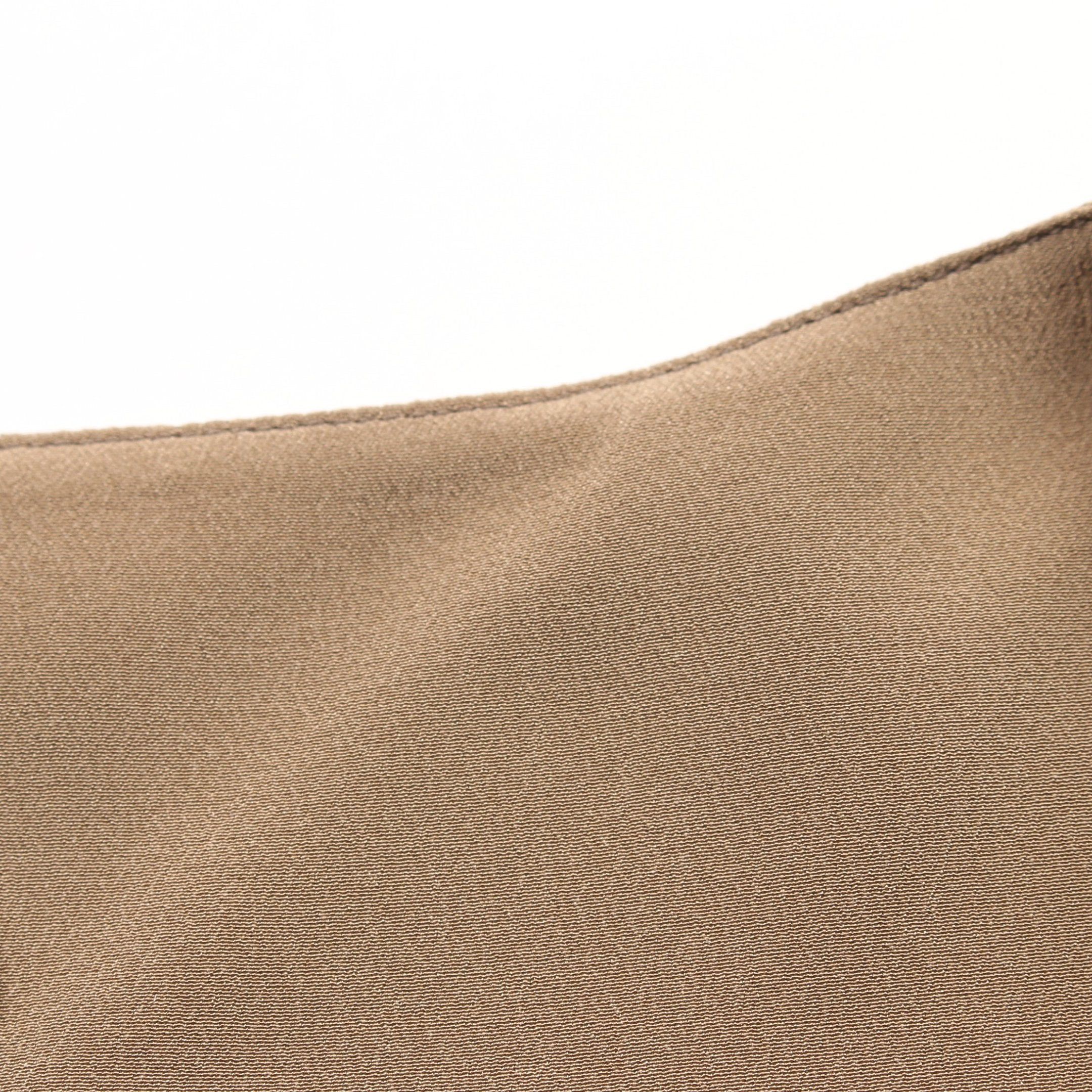 Hermes Hermes Cut And Sew No Sleeve Silk Khaki Brown Size ONE SIZE - 5 Thumbnail