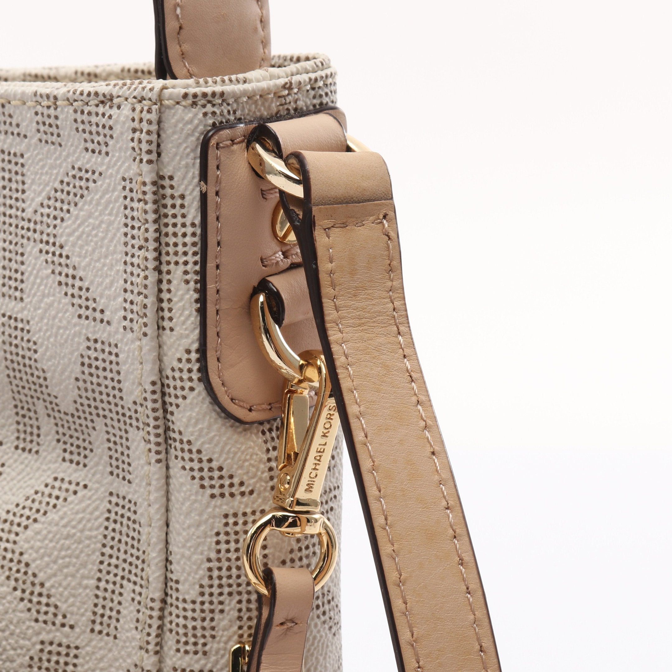 Michael Kors Michael Kors Jet Set Travel Large Logo Messenger Shoulder Bag Leather Off White Size ONE SIZE - 7 Thumbnail