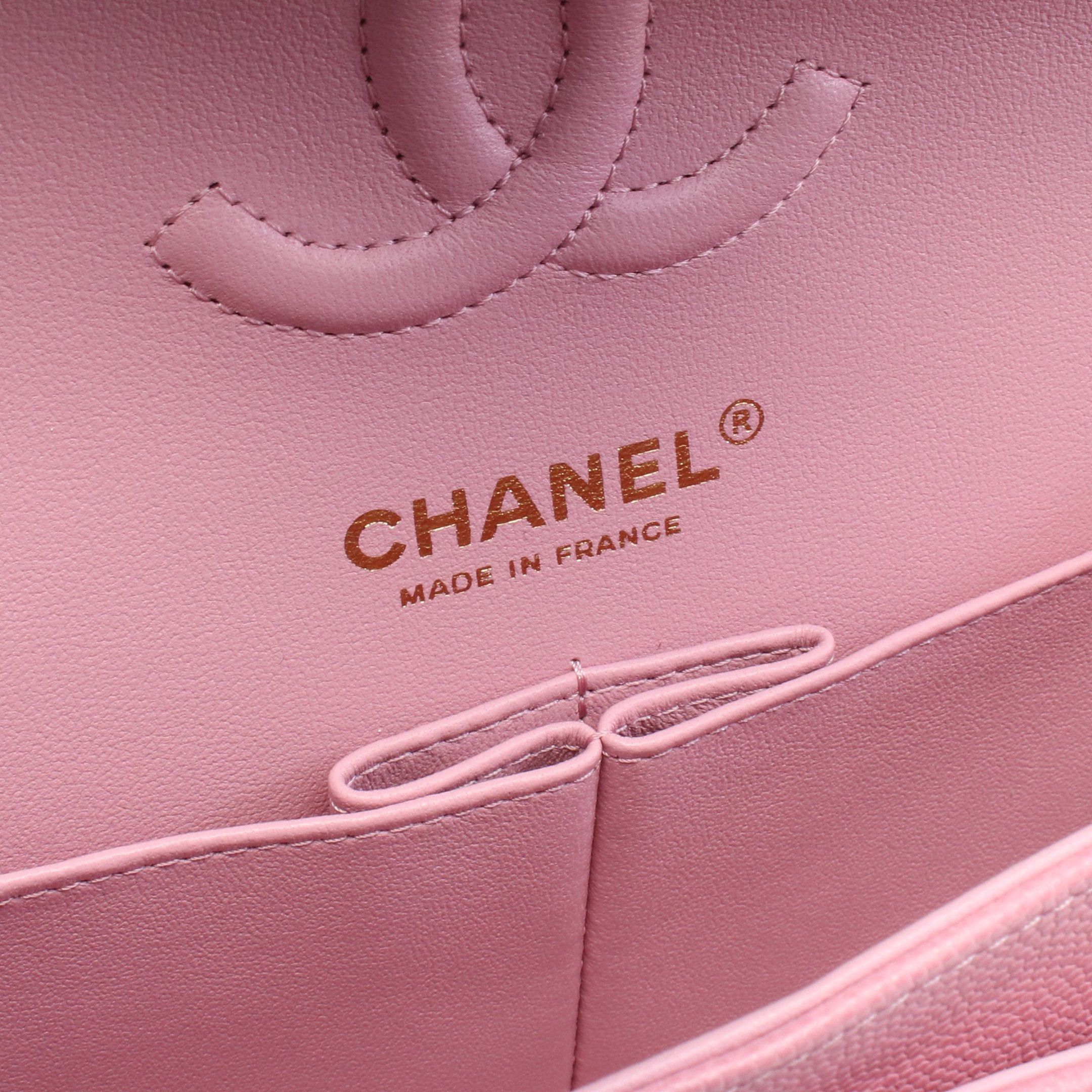 Chanel Chanel Matelasse Double Flap Chain Shoulder Bag Caviar Skin Pink Gold Hardware Size ONE SIZE - 4 Thumbnail