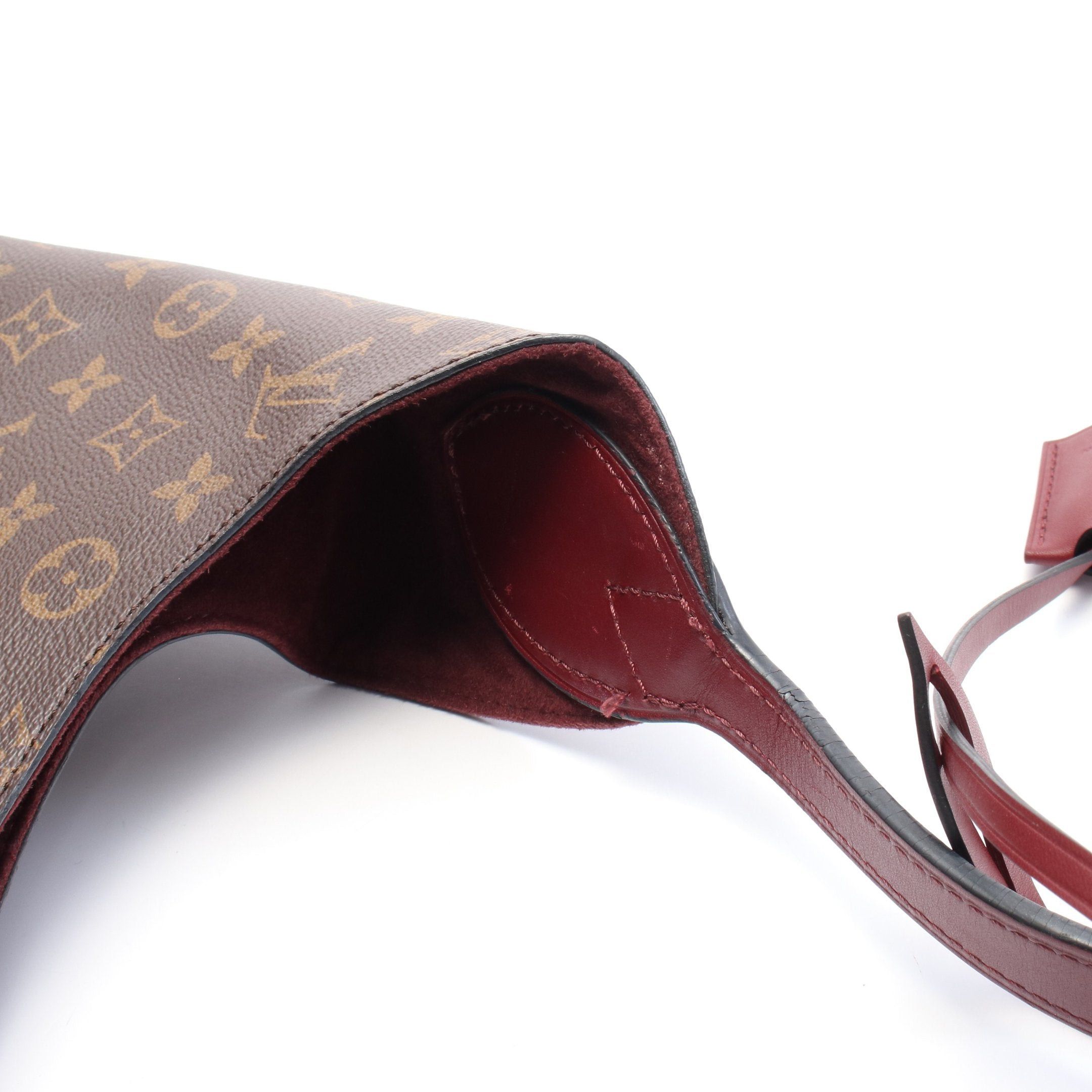 Louis Vuitton Louis Vuitton Flower Hobo Monogram One Shoulder Bag Leather Brown Bordeaux Size ONE SIZE - 12 Thumbnail