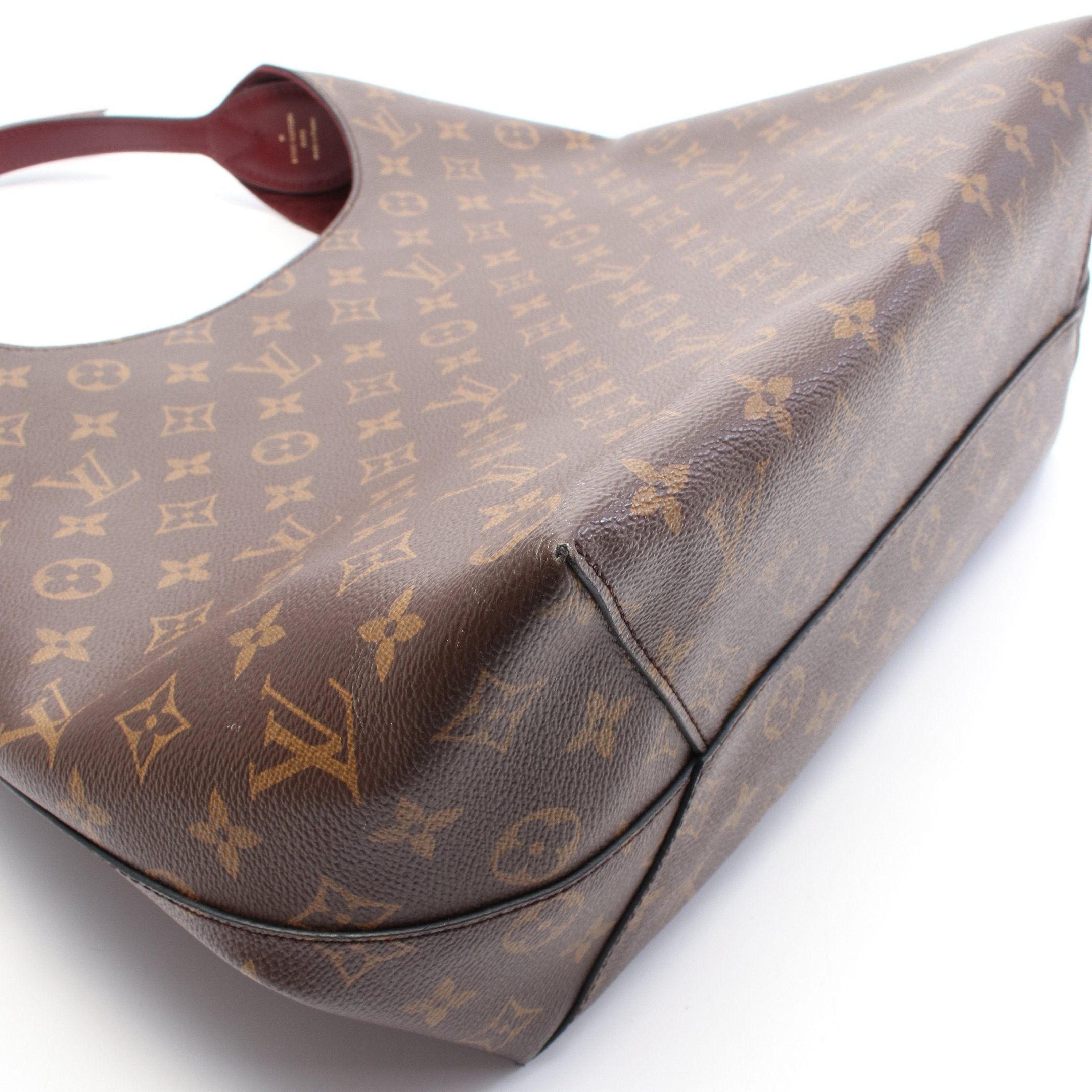 Louis Vuitton Louis Vuitton Flower Hobo Monogram One Shoulder Bag Leather Brown Bordeaux Size ONE SIZE - 11 Thumbnail