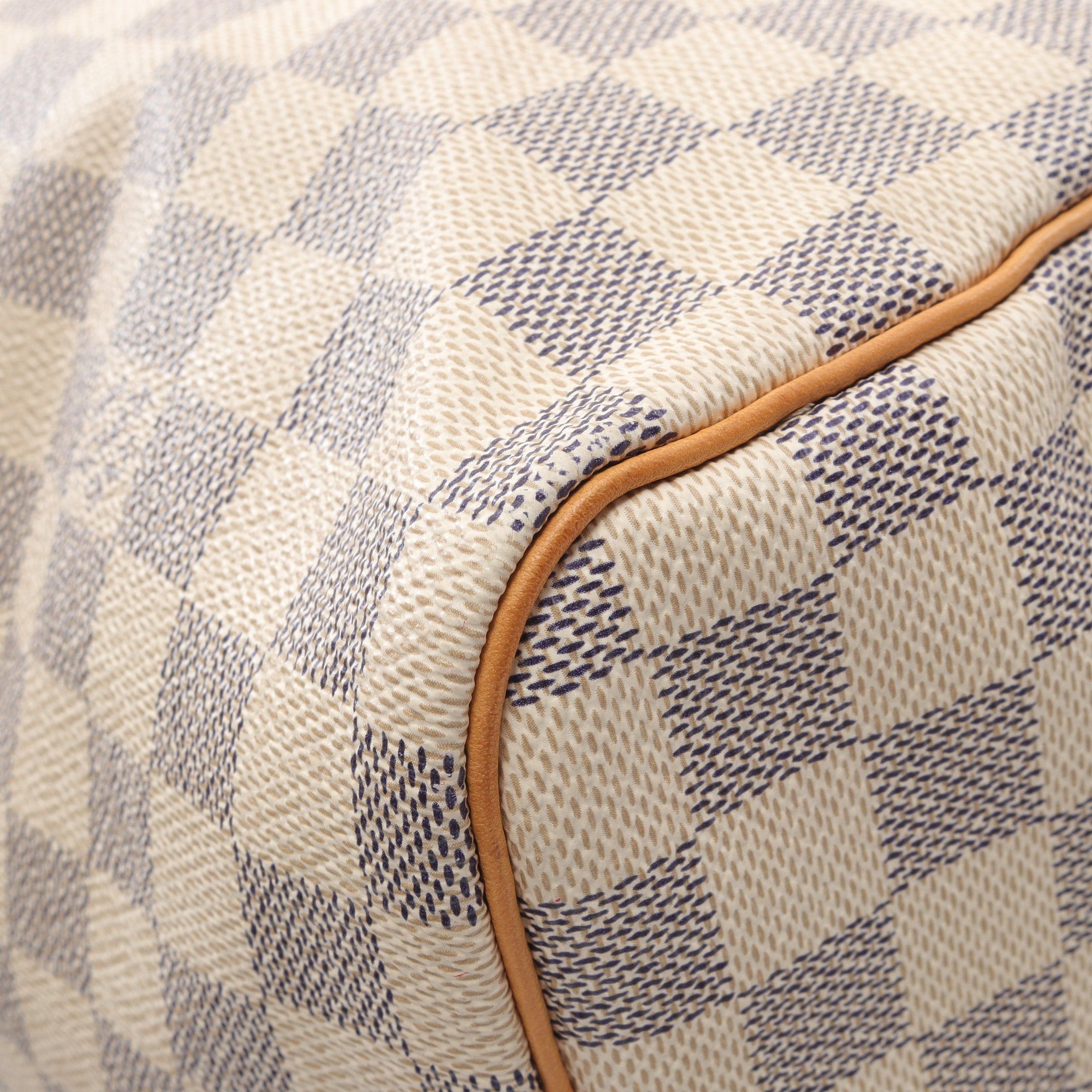 Louis Vuitton Louis Vuitton Speedy 30 Damier Azur Handbag Leather White Size ONE SIZE - 7 Thumbnail