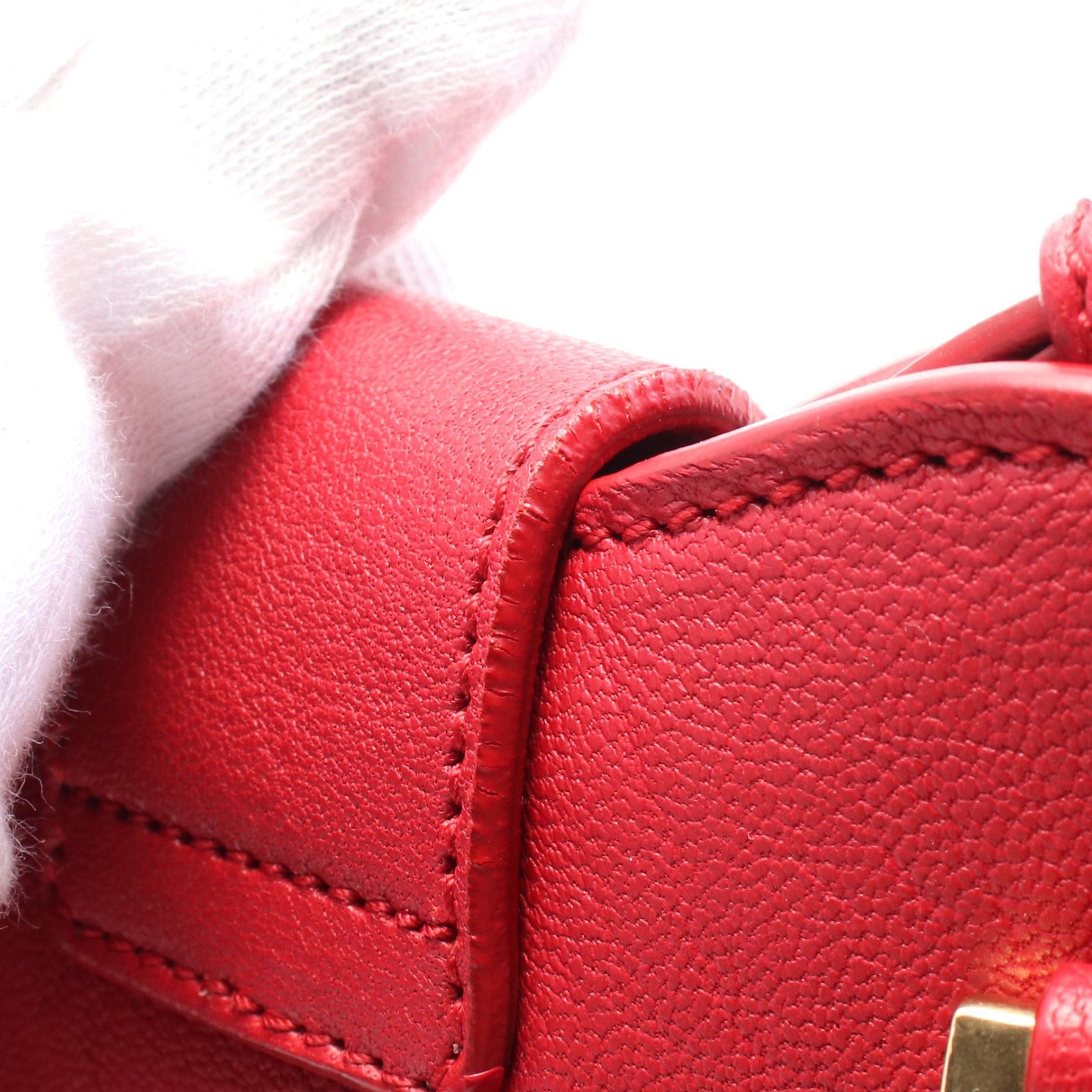 Yves Saint Laurent Yves Saint Laurent Cabas Chic Mini Handbag Leather Red Size ONE SIZE - 5 Thumbnail