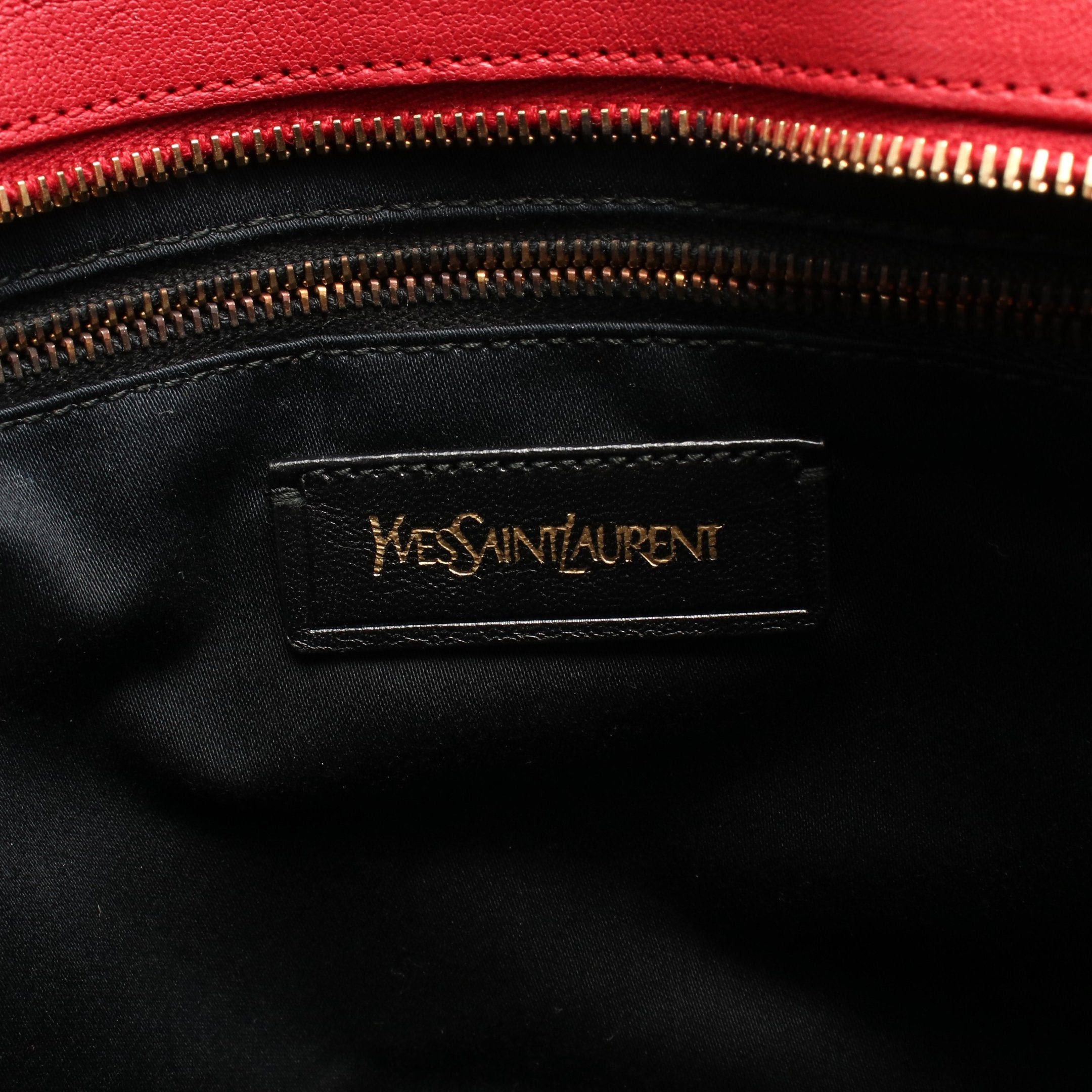 Yves Saint Laurent Yves Saint Laurent Cabas Chic Mini Handbag Leather Red Size ONE SIZE - 4 Thumbnail