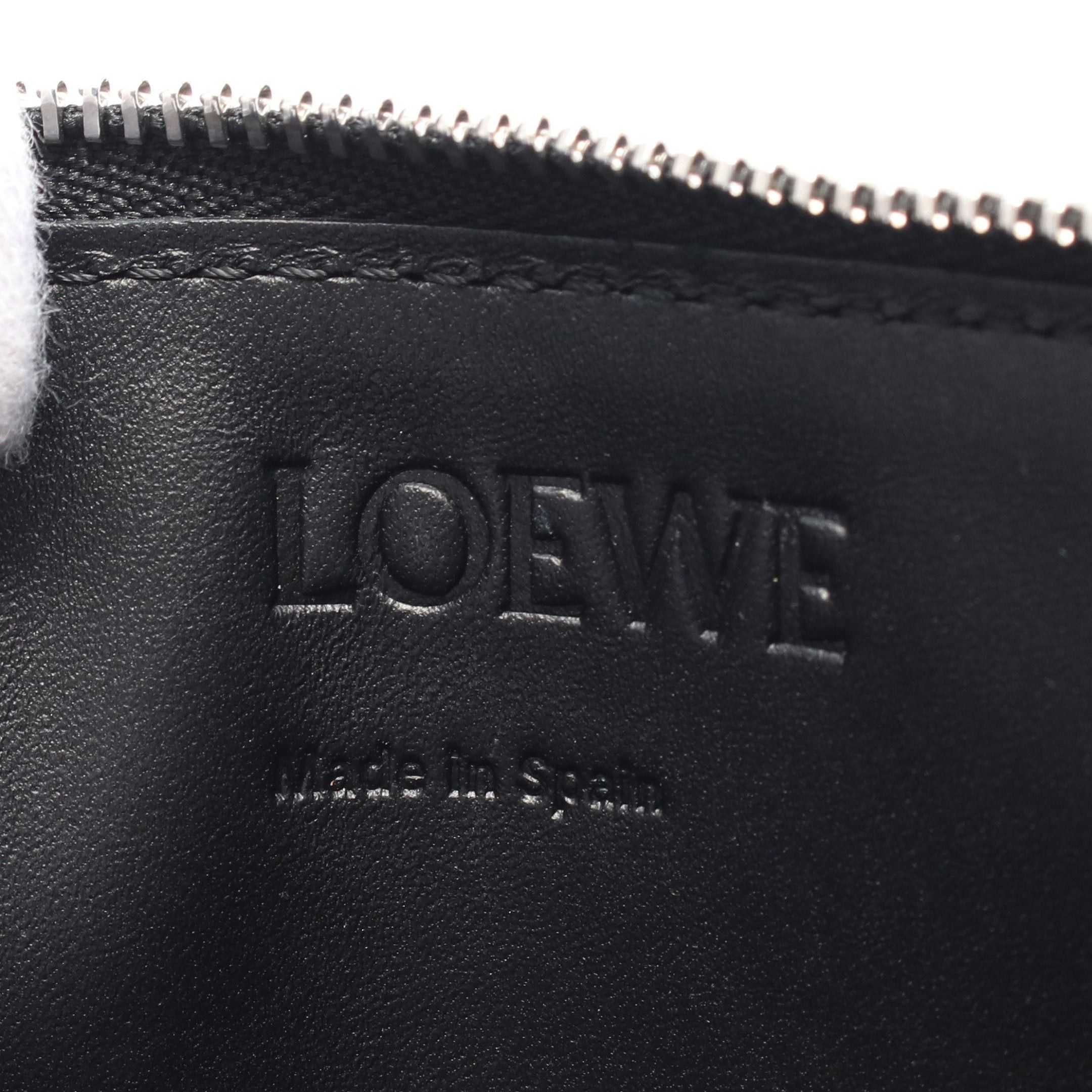 Loewe Loewe Puzzle Coin Purse Card Case Leather Black Size ONE SIZE - 4 Thumbnail