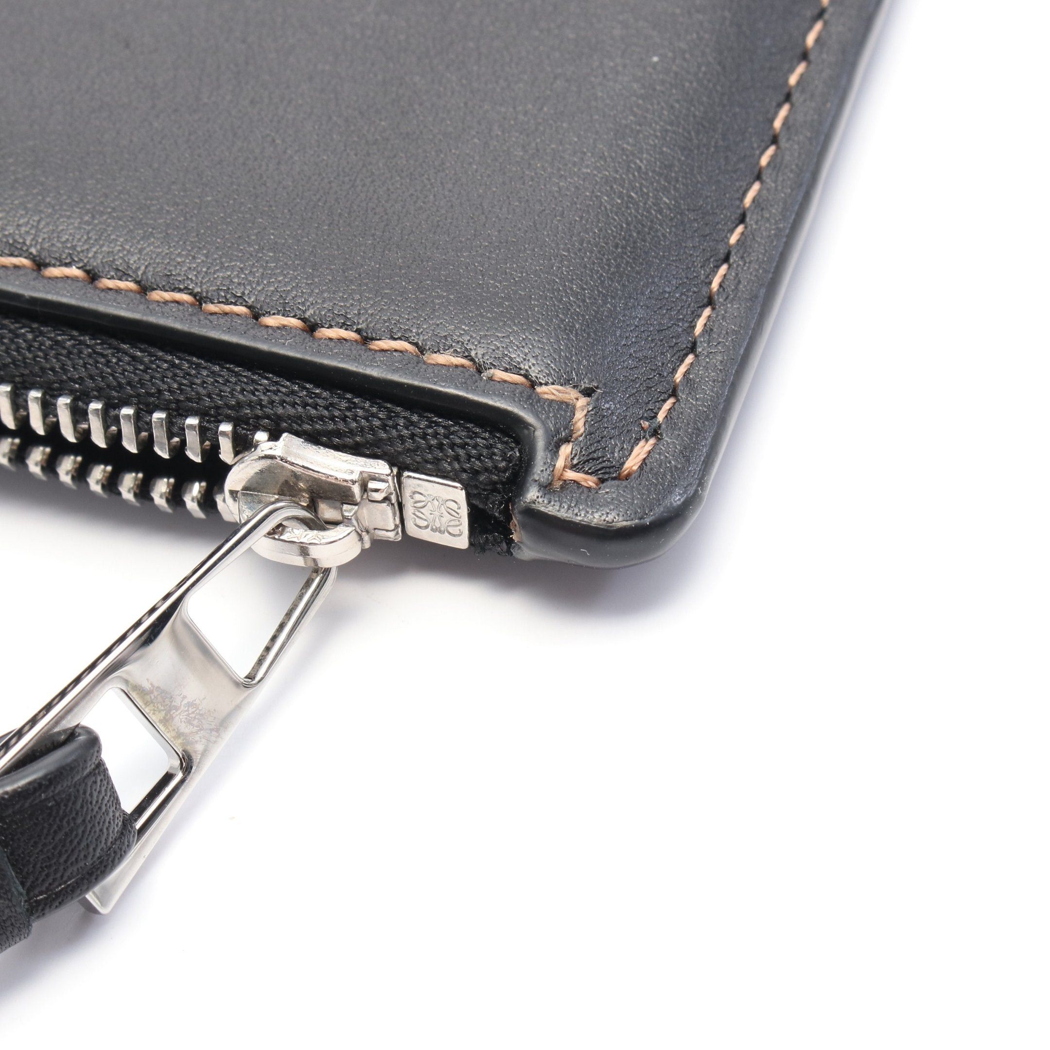 Loewe Loewe Puzzle Coin Purse Card Case Leather Black Size ONE SIZE - 7 Thumbnail