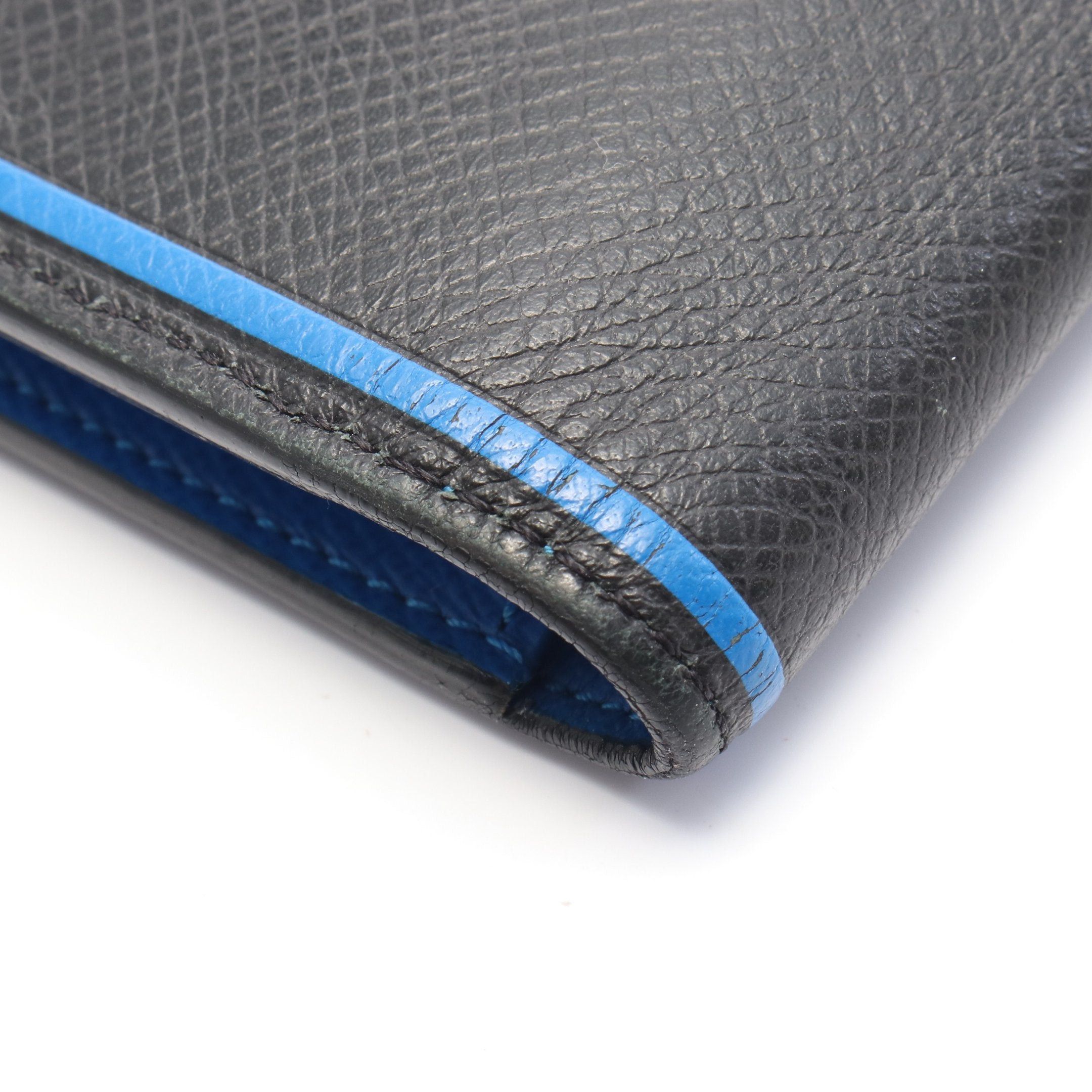Louis Vuitton Louis Vuitton Portefeuil Brother Taiga Noir Bi-Fold Long Wallet Leather Black Blue Size ONE SIZE - 9 Thumbnail