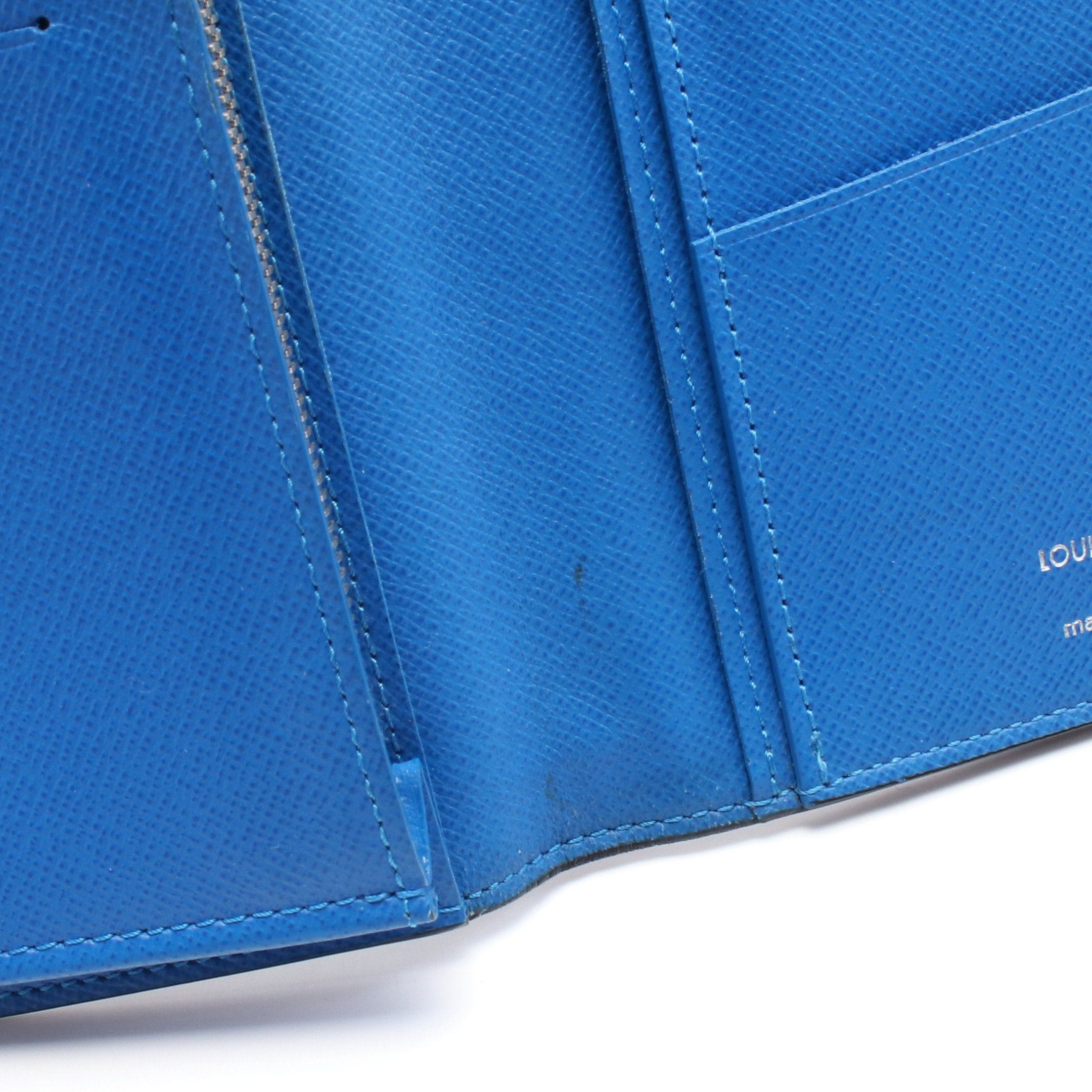 Louis Vuitton Louis Vuitton Portefeuil Brother Taiga Noir Bi-Fold Long Wallet Leather Black Blue Size ONE SIZE - 6 Thumbnail