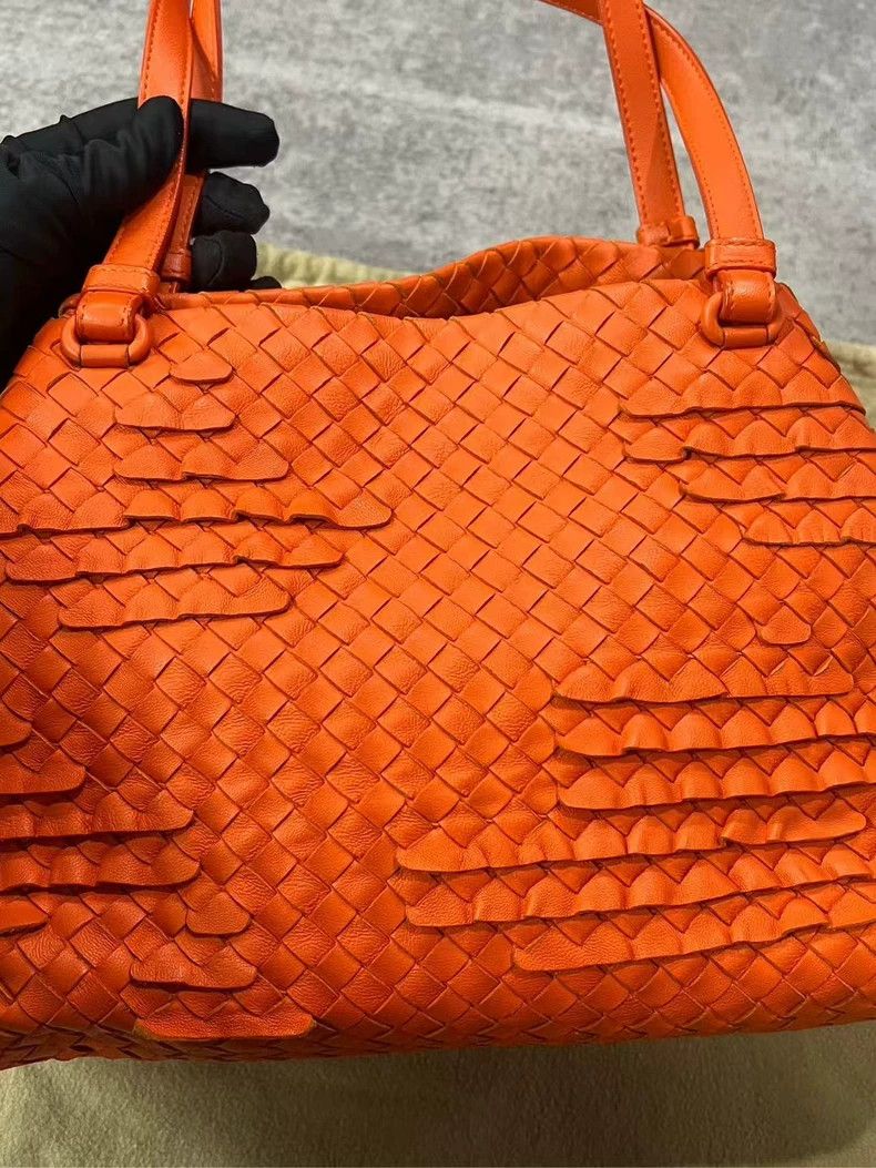 Bottega Veneta Bottega Veneta Orange Woven Tote Bag-yf Size ONE SIZE - 2 Thumbnail